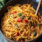 Ein Topf cremige Harissa Rindfleisch Pasta für schnelle Abende 42 Ein Topf cremige Harissa Rindfleisch Pasta