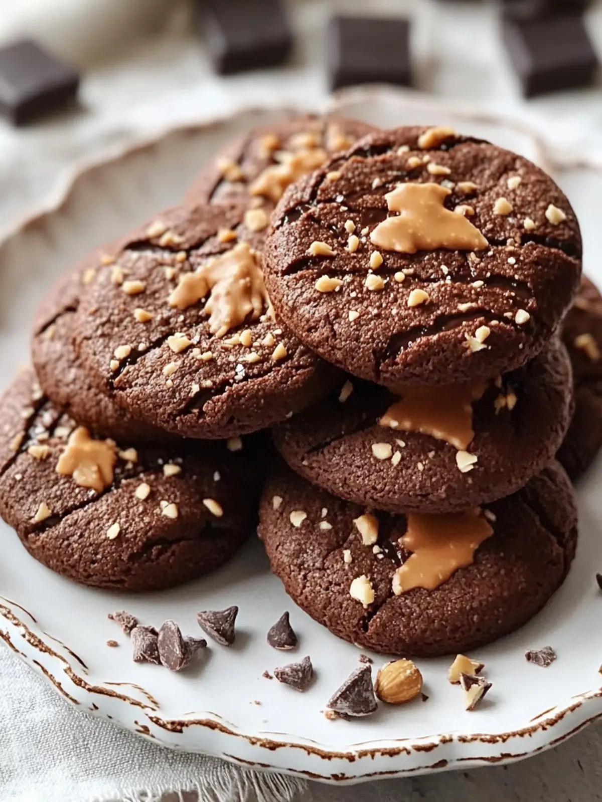 Schokoladen-Erdnussbutter-Plätzchen für echte Liebhaber 3 Schokoladen-Erdnussbutter-Plätzchen