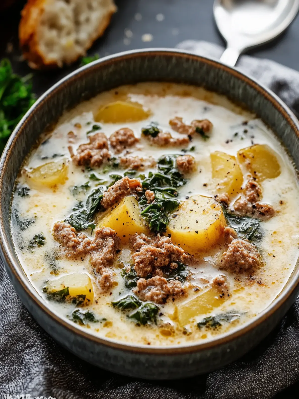 Zuppa Toscana: Herzhaftes Wurst- und Kartoffelsuppenvergnügen 2 Zuppa Toscana (Wurst- und Kartoffelsuppe)