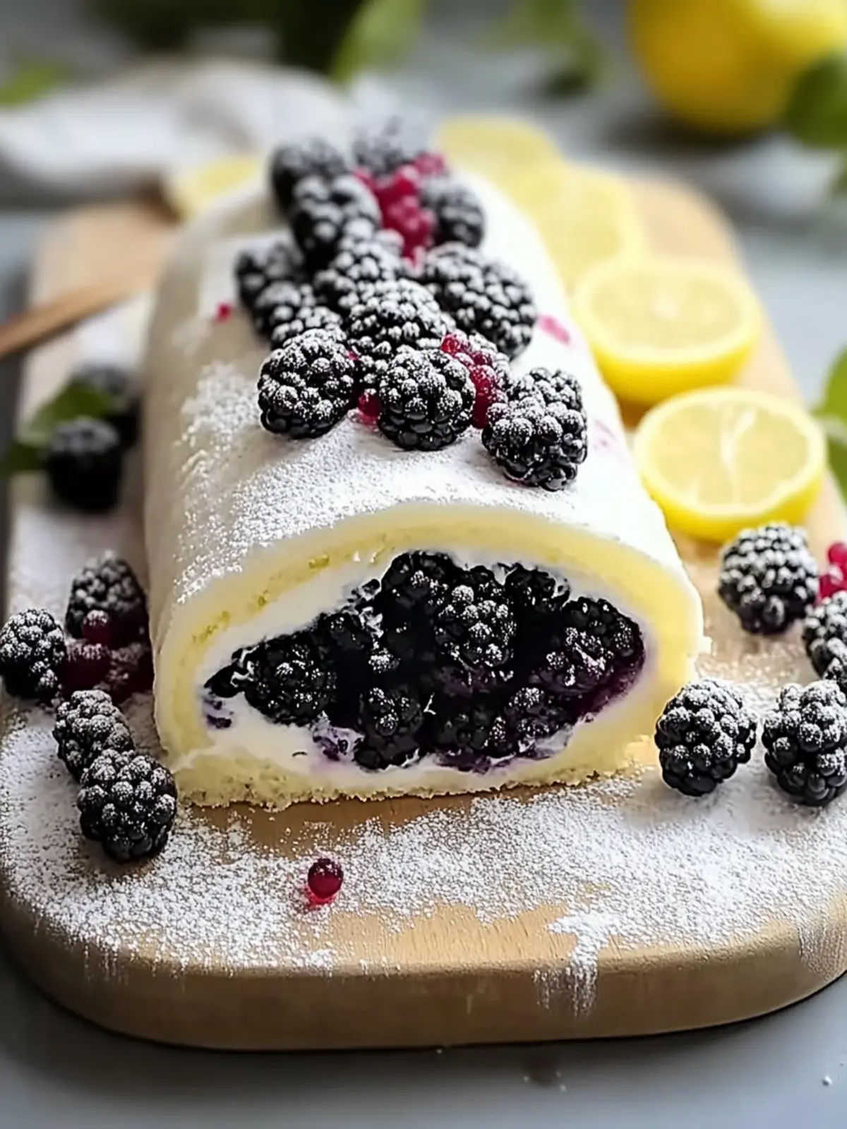 Brombeer-Zitronen-Kuchenrolle: Ein fruchtiges Genusswunder 4 Brombeer-Zitronen-Kuchenrolle