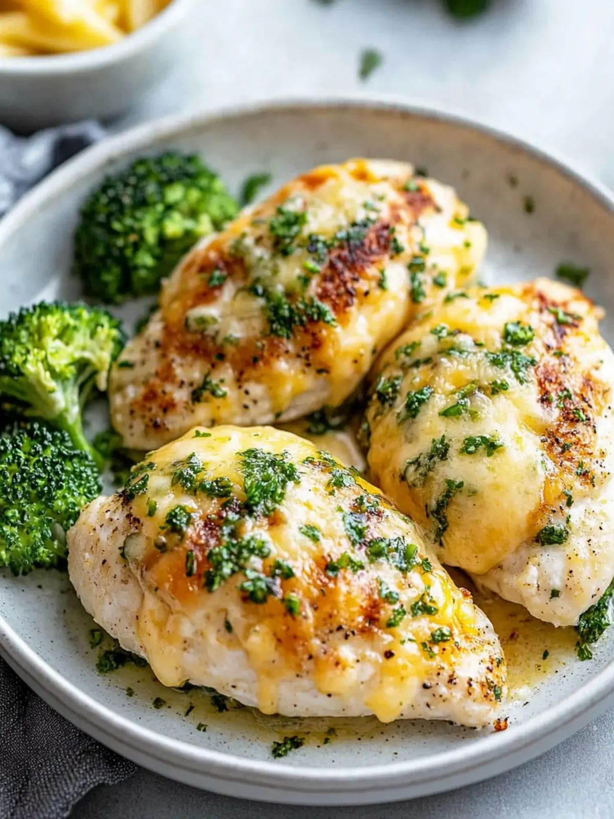 Brokkoli-Cheddar gefüllte Hähnchenbrustfilets: Einfach unwiderstehlich 3 Brokkoli-Cheddar gefüllte Hähnchenbrustfilets