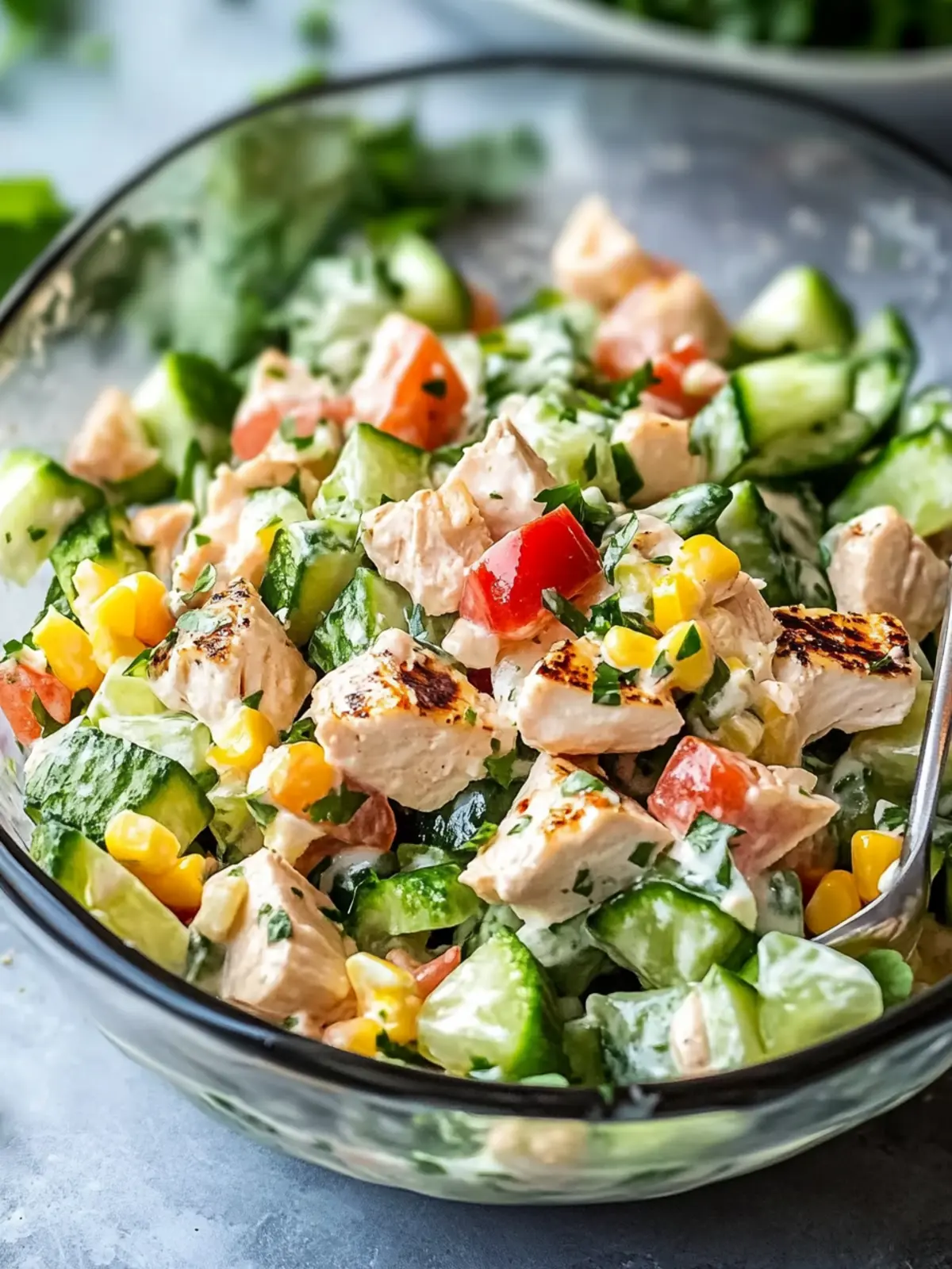 Straßenmais Cremiger Gurken Hähnchensalat für heiße Sommertage 4 Straßenmais Cremige Gurken Hähnchensalat: Ein erstaunliches ultimates Rezept