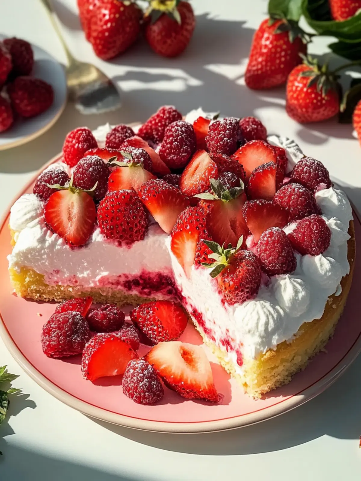 Erfrischender Fanta-Kuchen mit Erdbeeren für jede Feier 2 Fanta-Kuchen mit Erdbeeren