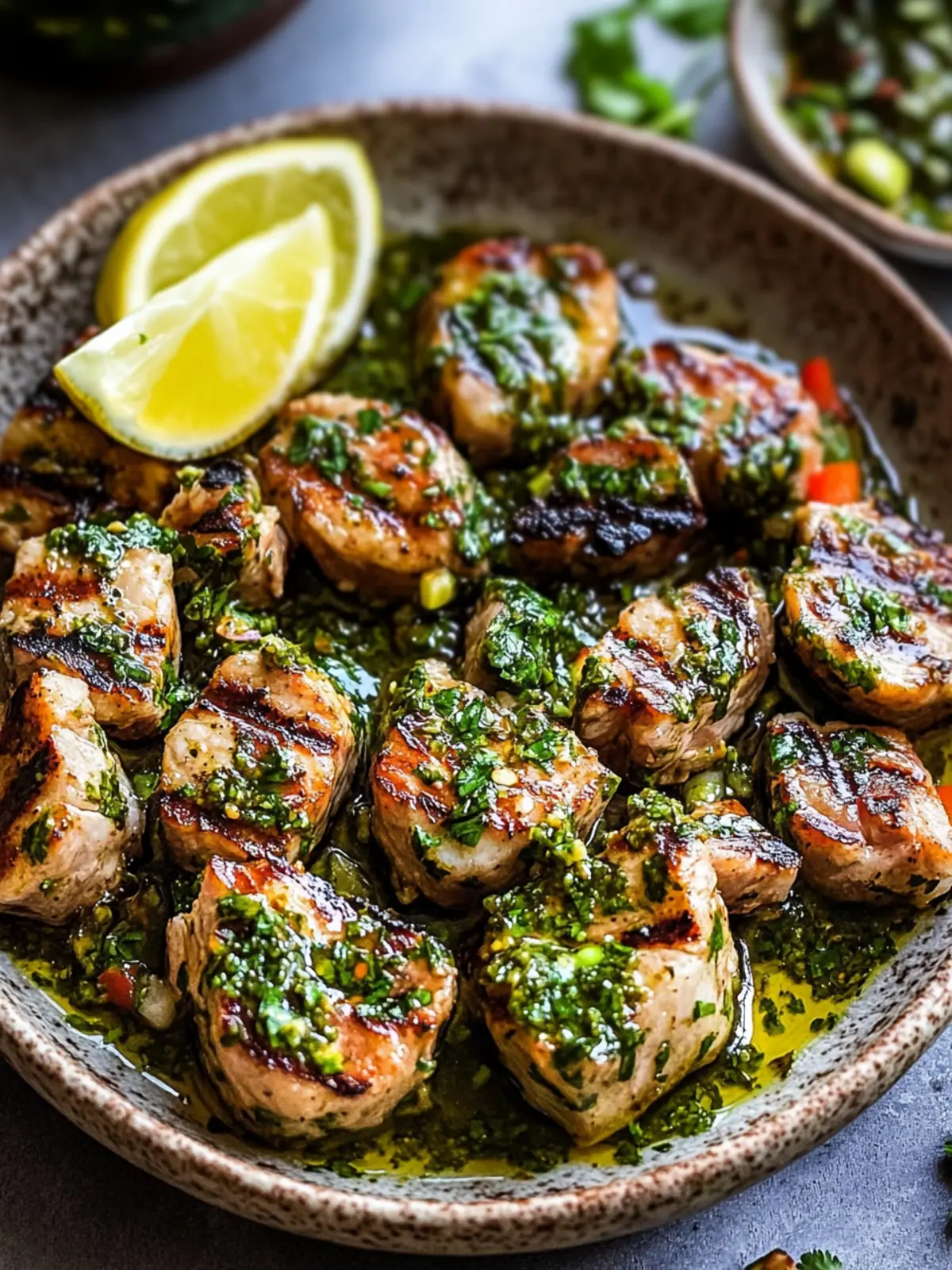 Mundwässernde Pfannen-gebratene Chimichurri-Garnelen in Minuten 4 Mundwässernde Pfannen-gebratene Chimichurri-Garnelen in Minuten