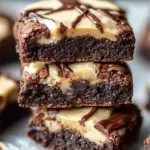 Erdnussbutter-Brownie-Kekse mit weißer Schokolade genießen 8 Erdnussbutter-Brownie-Kekse mit weißer Schokolade beträufelt