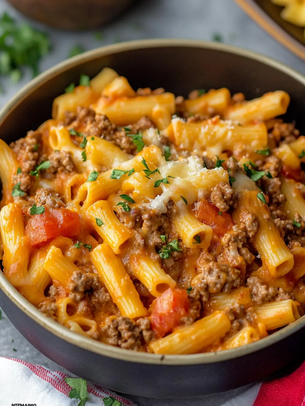 Ein-Topf Cheeseburger Pasta: Schnell, lecker und familienfreundlich 5 Ein-Topf Cheeseburger Pasta