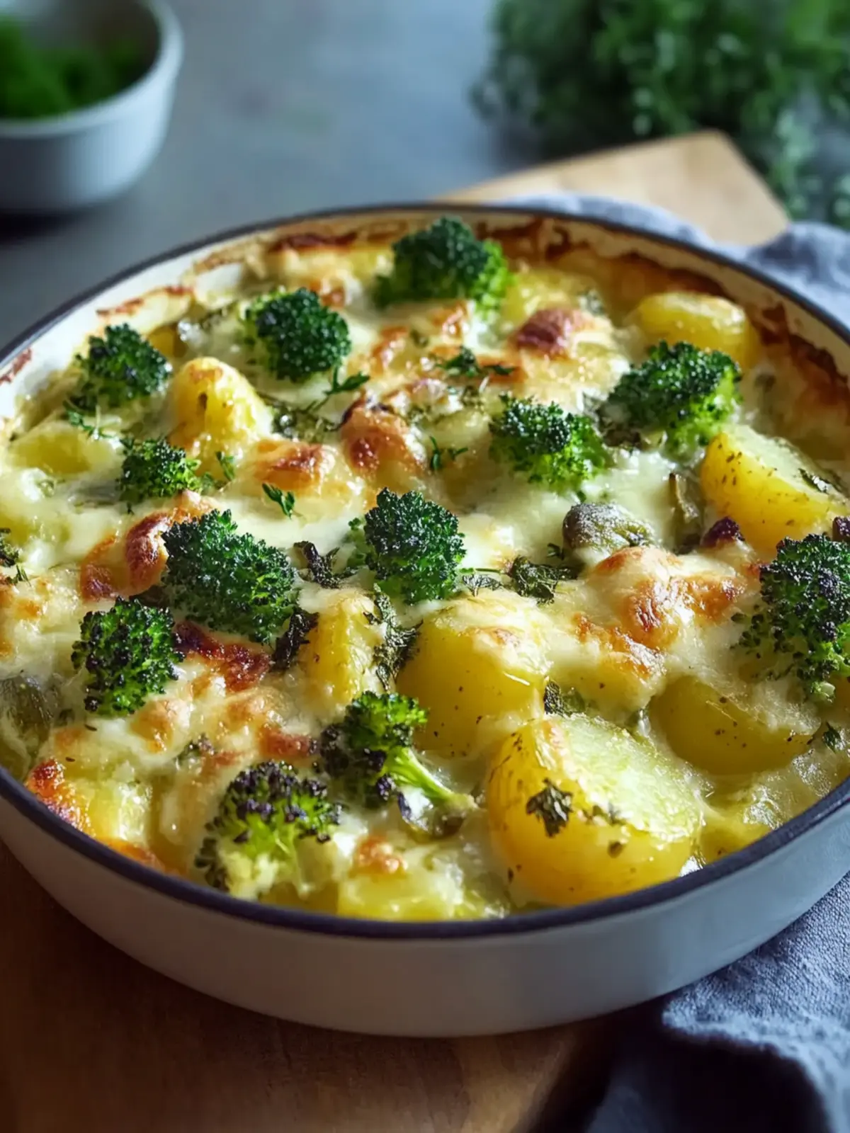 Brokkoli- und Kartoffelpfanne mit Pilzen und Käse – Familienliebling 5 Brokkoli- und Kartoffelpfanne mit Pilzen und Käse