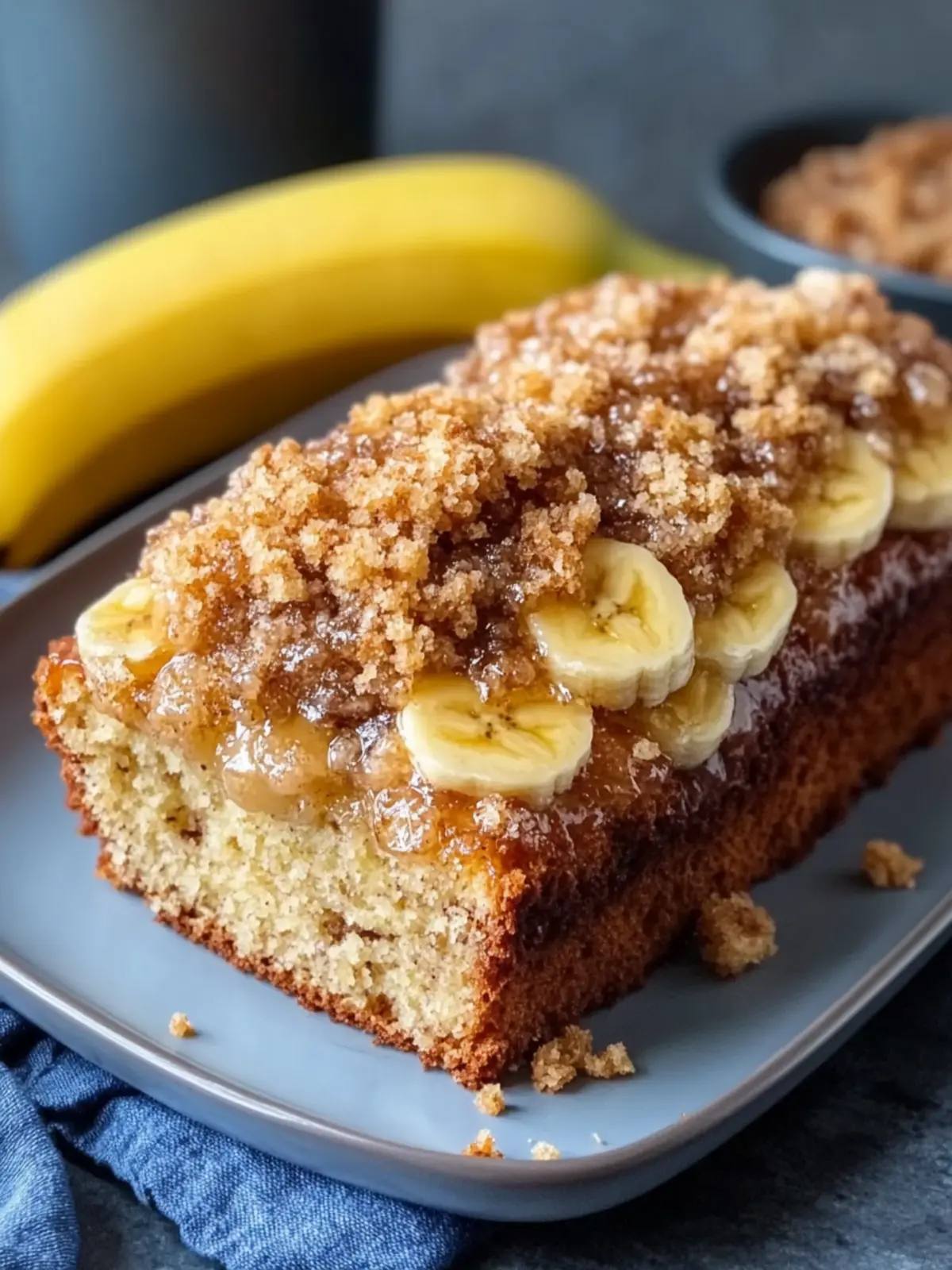 Einfaches Ein-Schüssel-Bananenbrot-Rezept mit knusprigem Streuselzauber 3 Einfaches Ein-Schüssel-Bananenbrot-Rezept mit knusprigem Streuseltopping für perfekte hausgemachte Leckereien