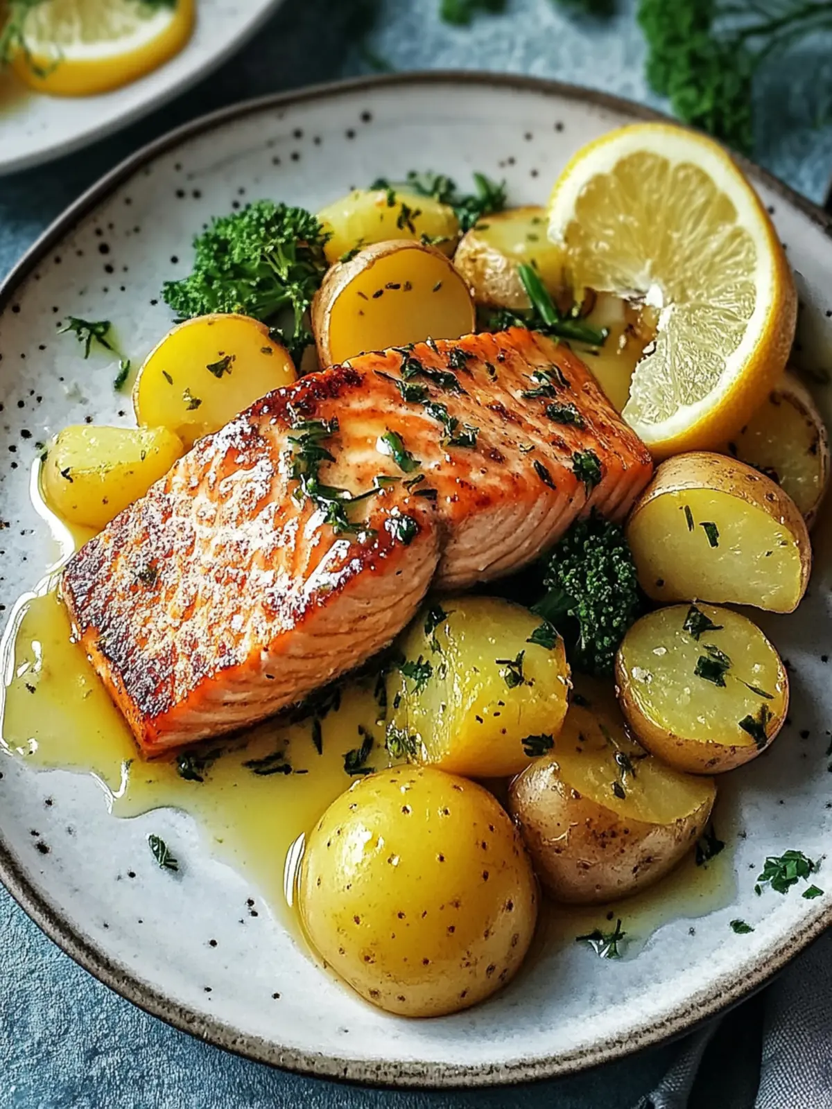 Perfekter Zitronen-Butter-Lachs mit Knusprigen Kartoffeln & Brokkoli 3 Perfekter Zitronen-Butter-Lachs: Knusprige Kartoffeln & Brokkoli