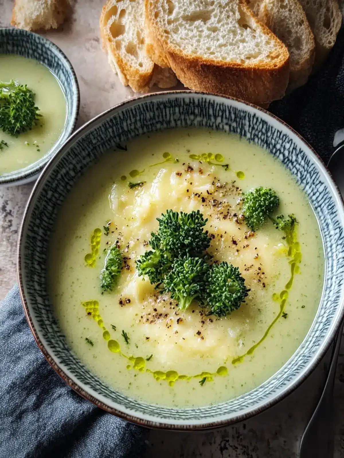 Brokkolisuppe mit Käse