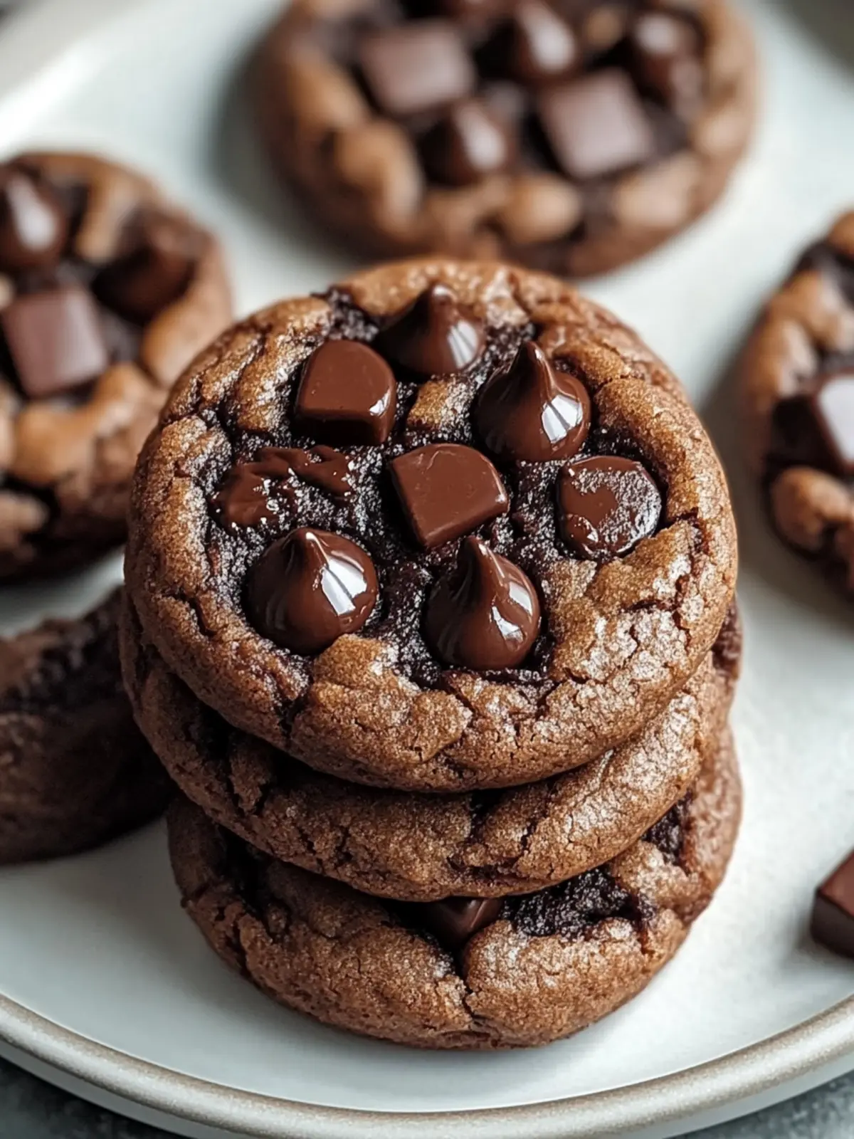 Dekadente doppelte Schokoladenkekse für wahre Schokoladenliebhaber 2 Dekadente doppelte Schokoladenkekse für wahre Schokoladenliebhaber