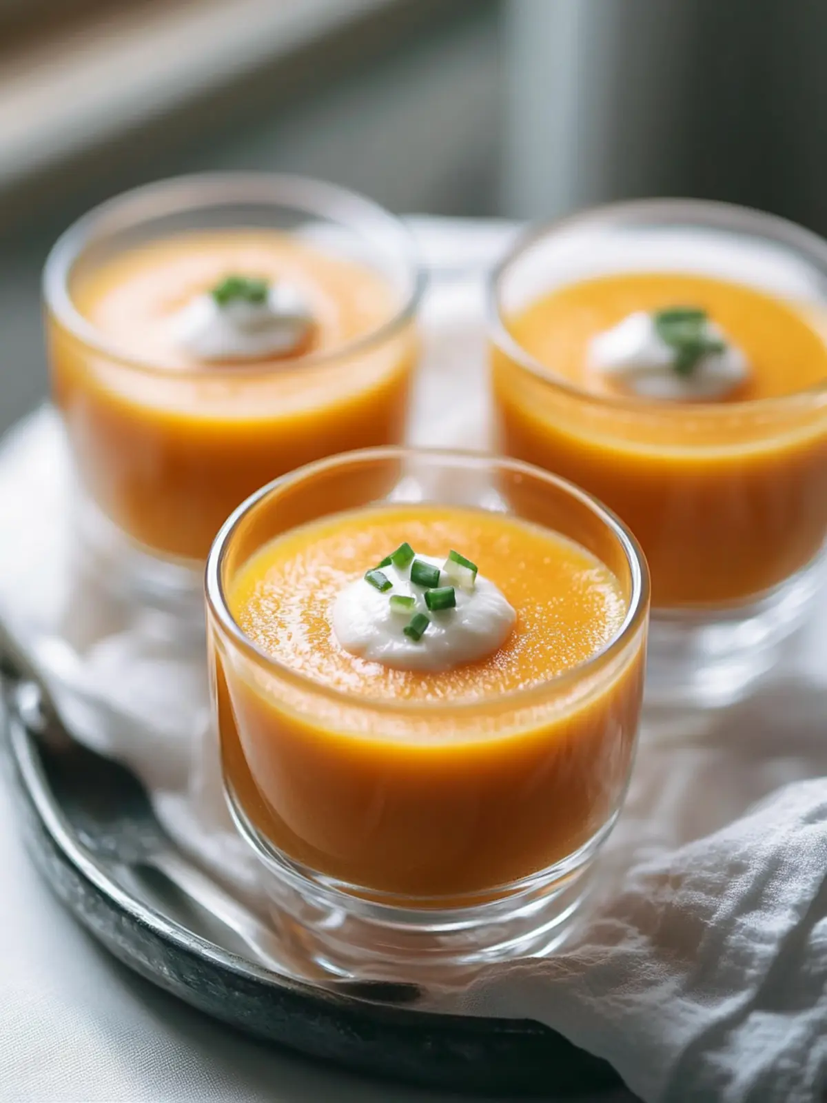 Mini-Kürbissuppen im Glas – Der perfekte Herbstgenuss für Dich 4 Mini-Kürbissuppen im Glas