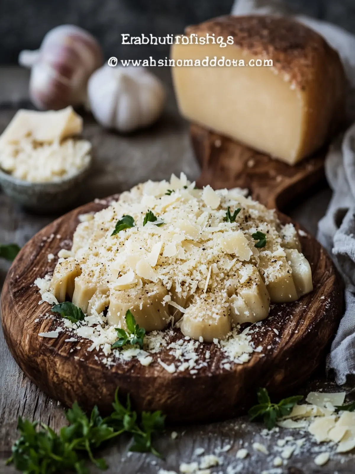 Herzhafter Knoblauch-Parmesan-Fleischlaib mit cremiger Sauce 2 Herzhafter Knoblauch-Parmesan-Fleischlaib
