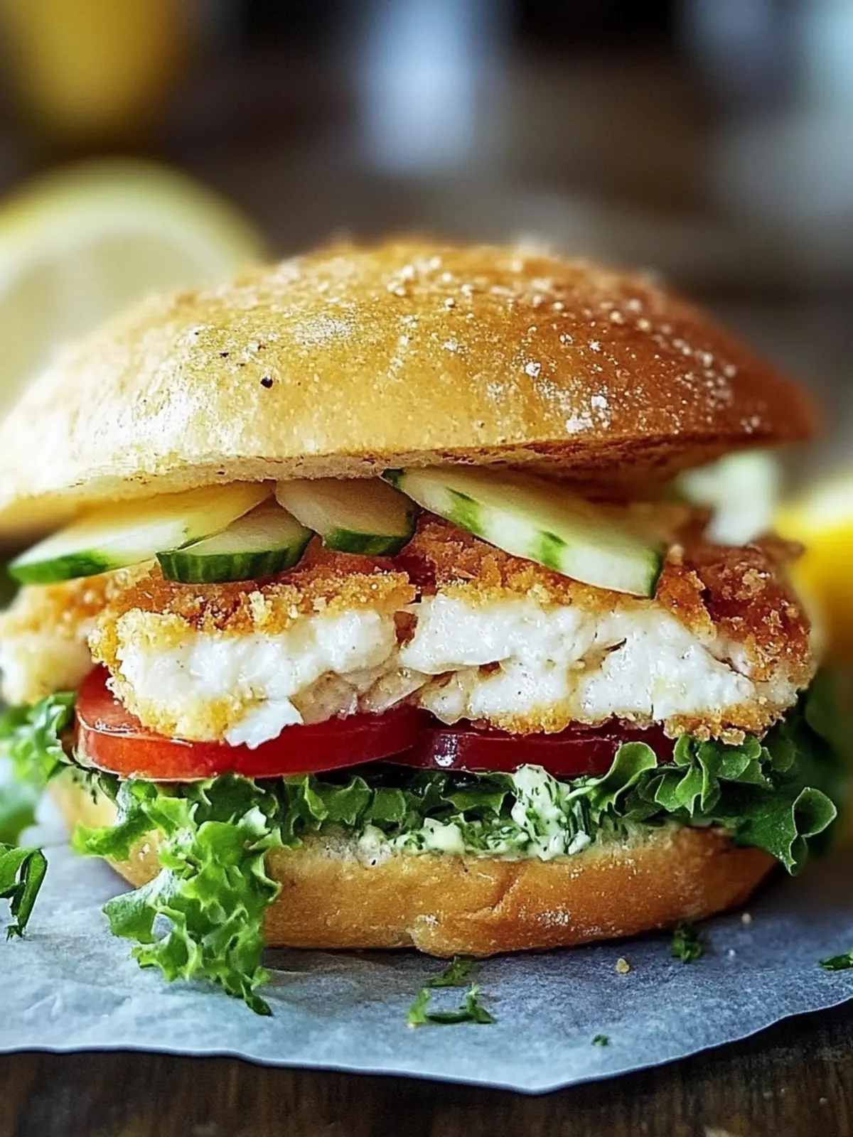 Knuspriges Zitronenpfeffer-Hühnchen-Sandwich für echte Genussmomente 4 Knuspriges Zitronenpfeffer-Hühnchen-Sandwich