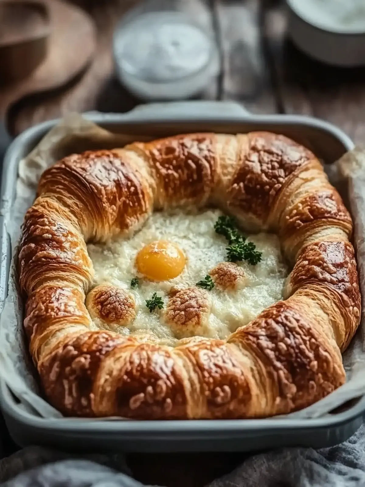 Cremiger Croissant Frühstücksauflauf für entspannte Morgen 3 Croissant Frühstücksauflauf