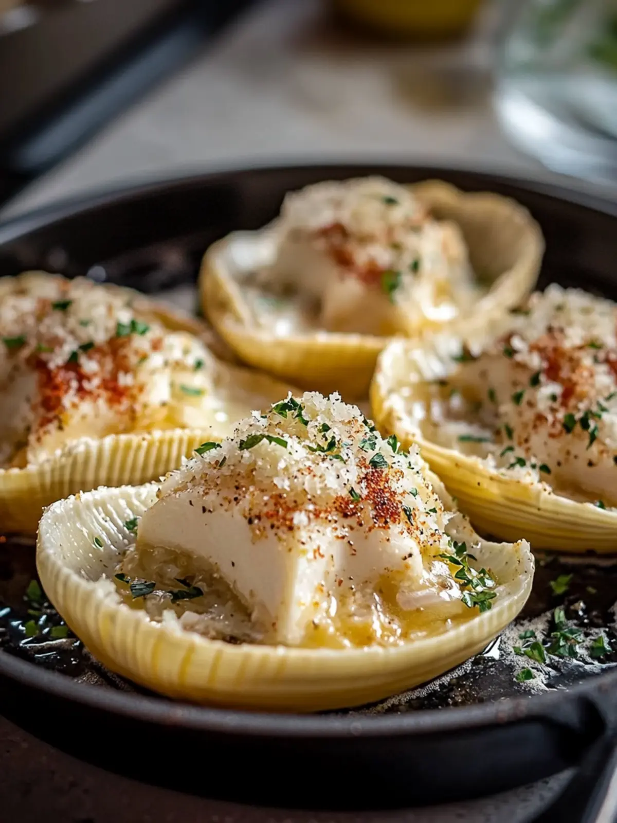 Hähnchen gefüllte Muscheln: Ein gemütliches Pasta-Erlebnis 2 Hähnchen gefüllte Muscheln