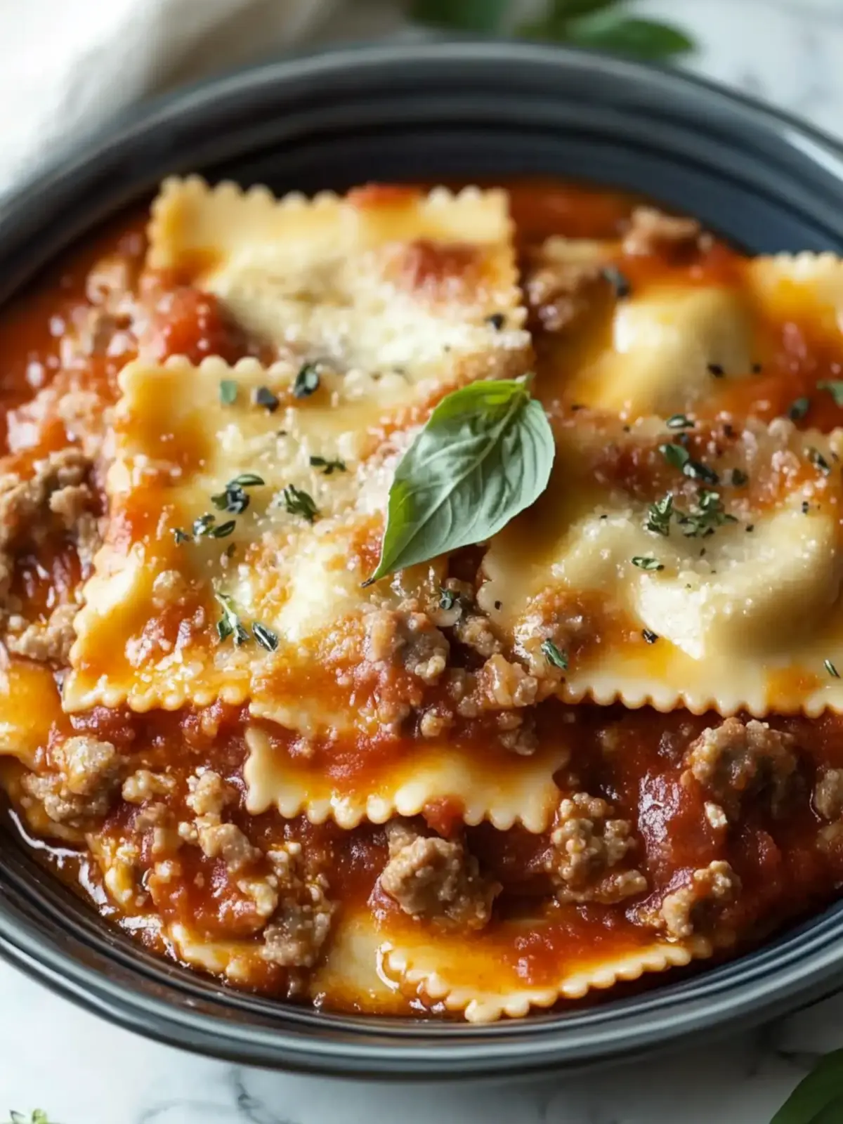 Crockpot Ravioli Lasagne: Ein müheloses, geschmackvolles Meisterwerk der Komfortnahrung