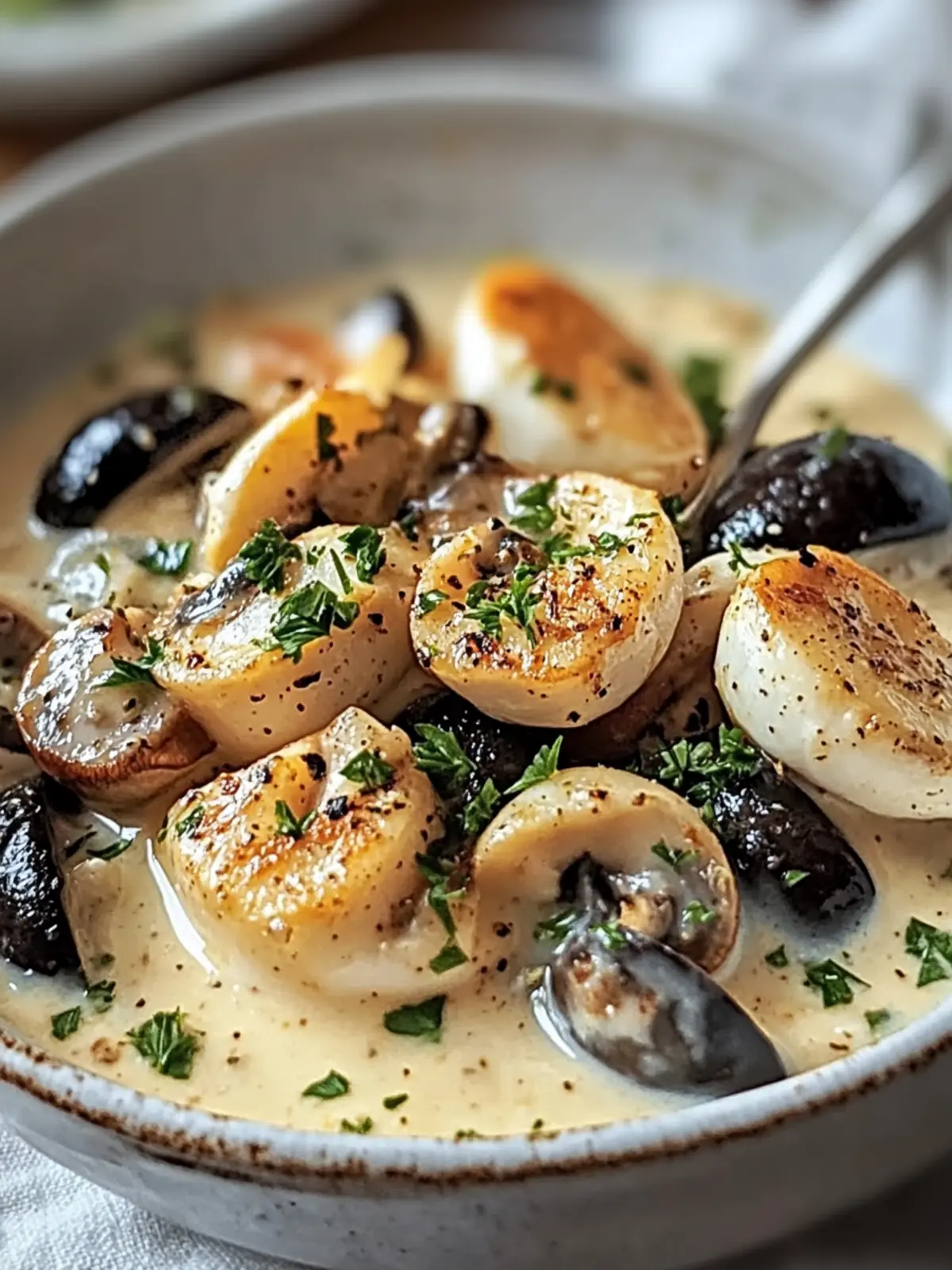 Garnelen und Muscheln in cremiger Knoblauchsauce: Einfach himmlisch 2 Garnelen und Muscheln in cremiger Knoblauchsauce: Ein Muss zu probieren Freude