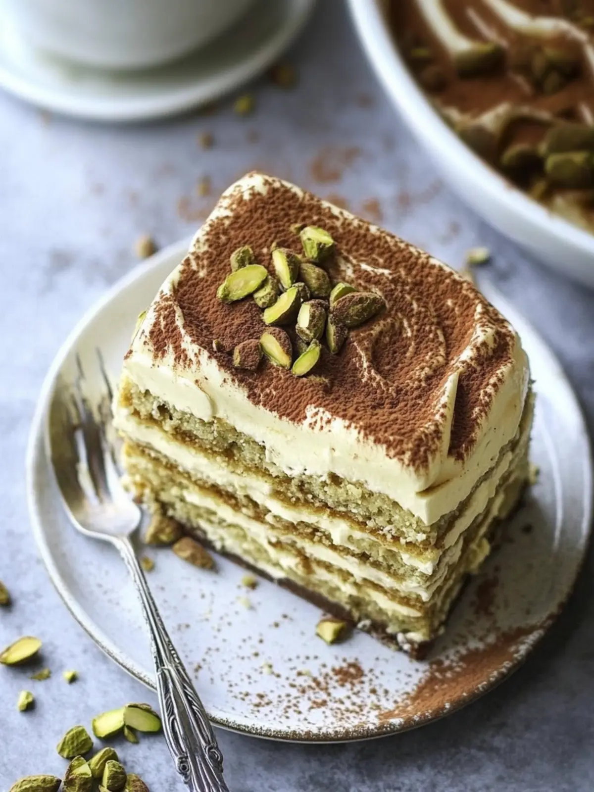 Pistazien-Tiramisu: Das cremige No-Bake Dessert, das verzaubert 3 Pistazien-Tiramisu