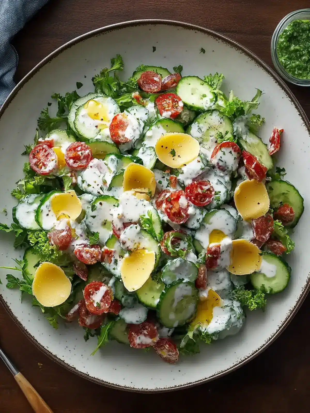 Gurken Speck Ranch Salat - Frischer Genuss für jeden Tag 3 Gurken Speck Ranch Salat