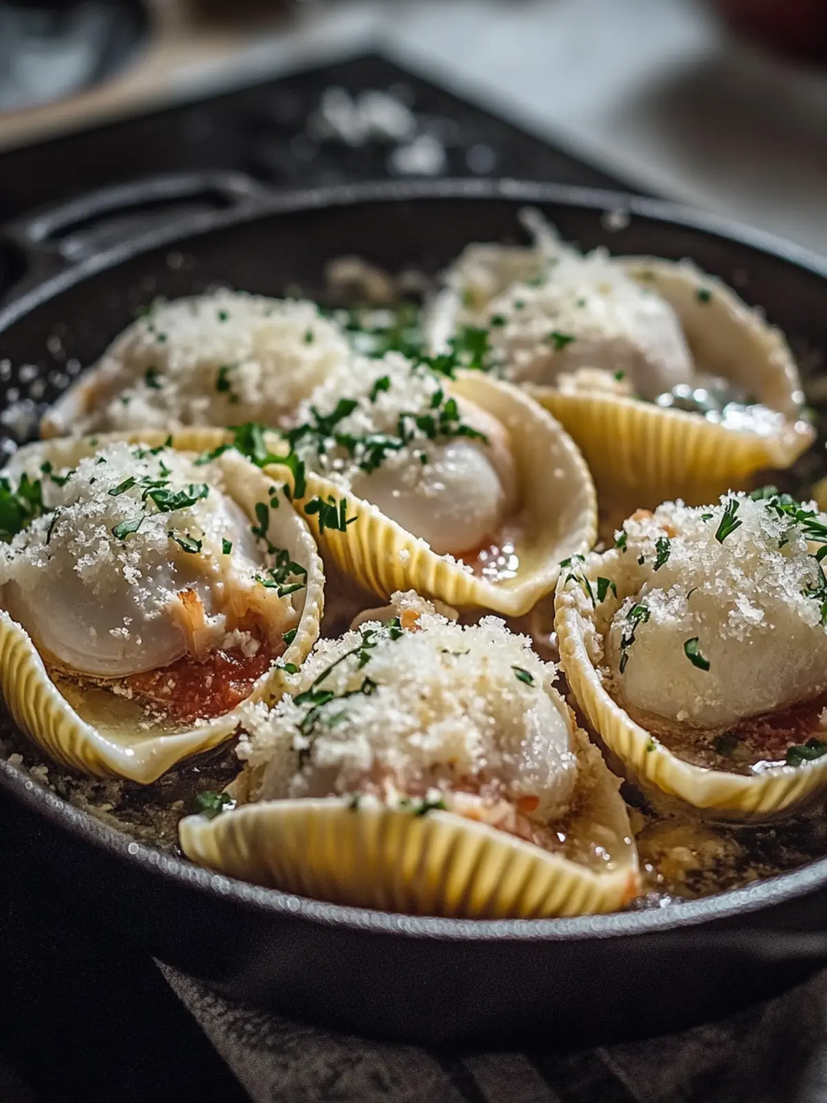 Hähnchen gefüllte Muscheln: Ein gemütliches Pasta-Erlebnis 3 Hähnchen gefüllte Muscheln