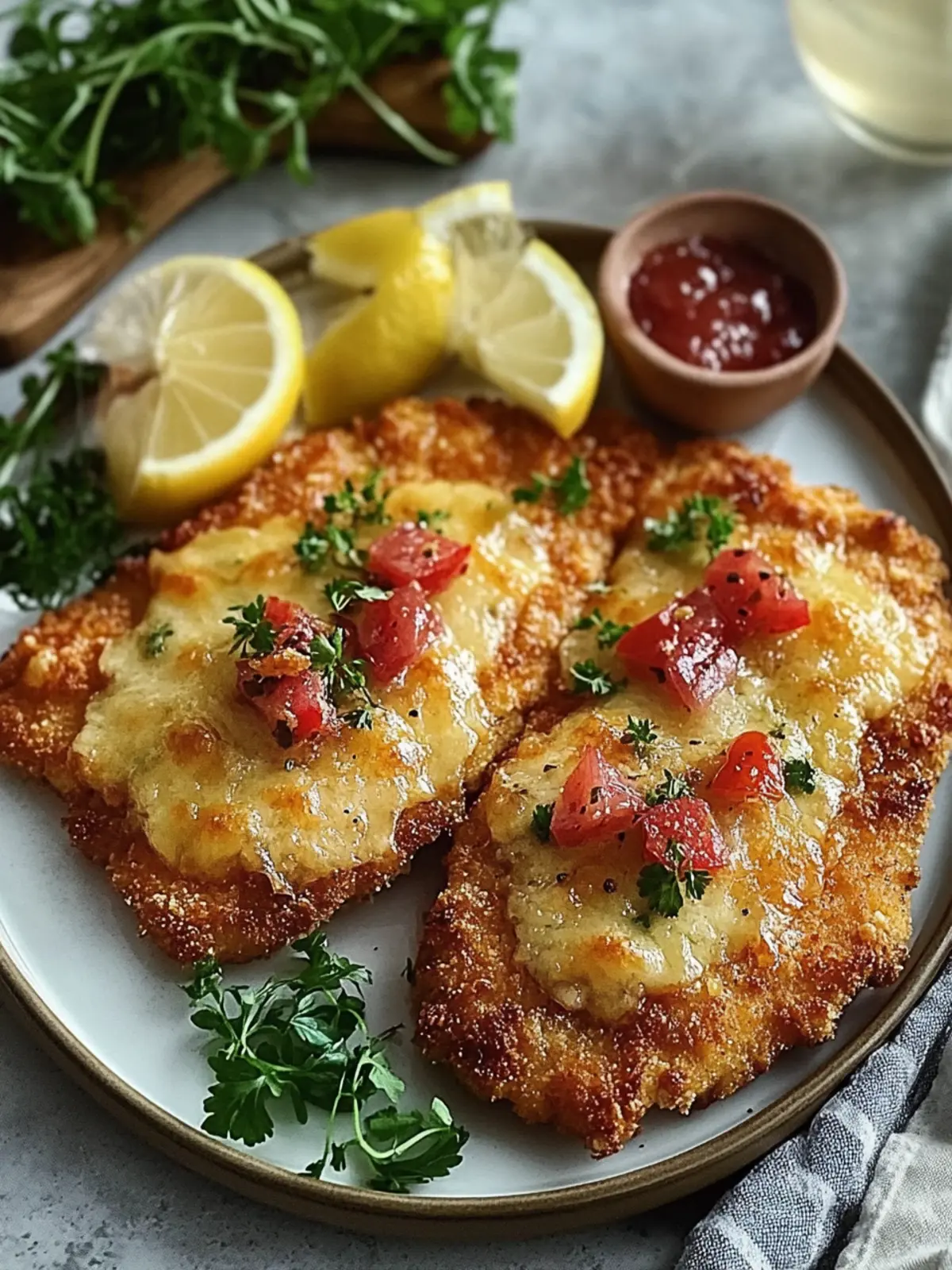 Knuspriges gebackenes Hühnchen-Schnitzel für Familienfreuden 4 Knuspriges gebackenes Hühnchen-Schnitzel