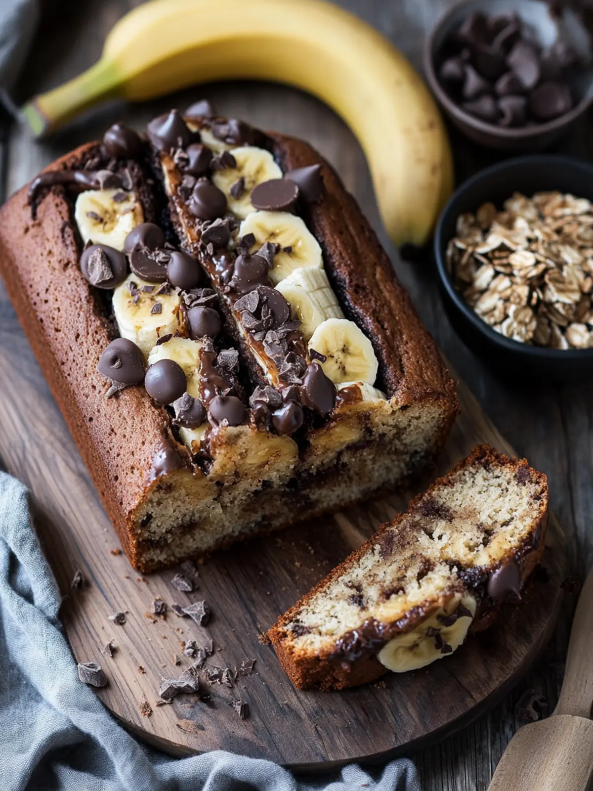 Schokoladenstückchen Zimtwirbel Bananenbrot für unwiderstehlichen Genuss 3 Schokoladenstückchen Zimtwirbel Bananenbrot