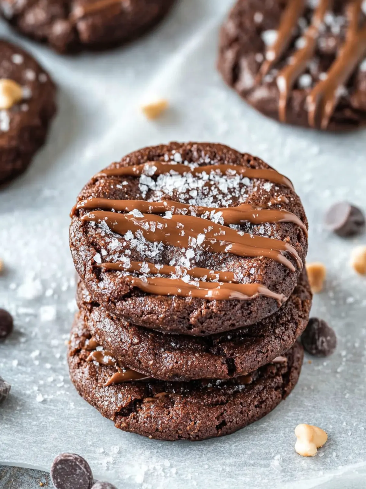 Doppelt Schokoladen-Salz-Karamell-Kekse – Genuss pur für Zuhause 2 Doppelt Schokoladen-Salz-Karamell-Kekse