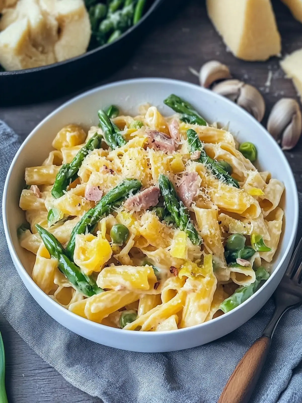 Schnelle cremige Spargel- und Schinkenpasta für Frühlingsgenuss 5 Cremige Spargel- und Schinkenpasta