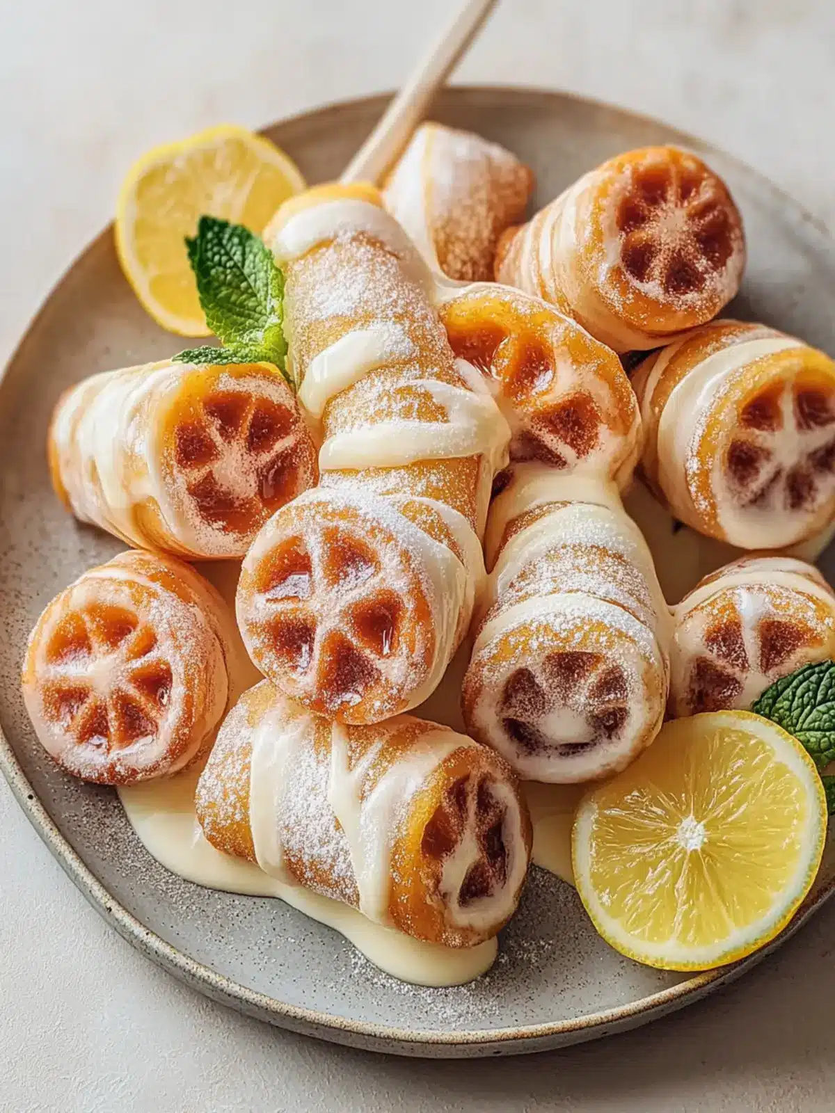 Leckere Zimtrollen auf einem Stock am Lagerfeuer