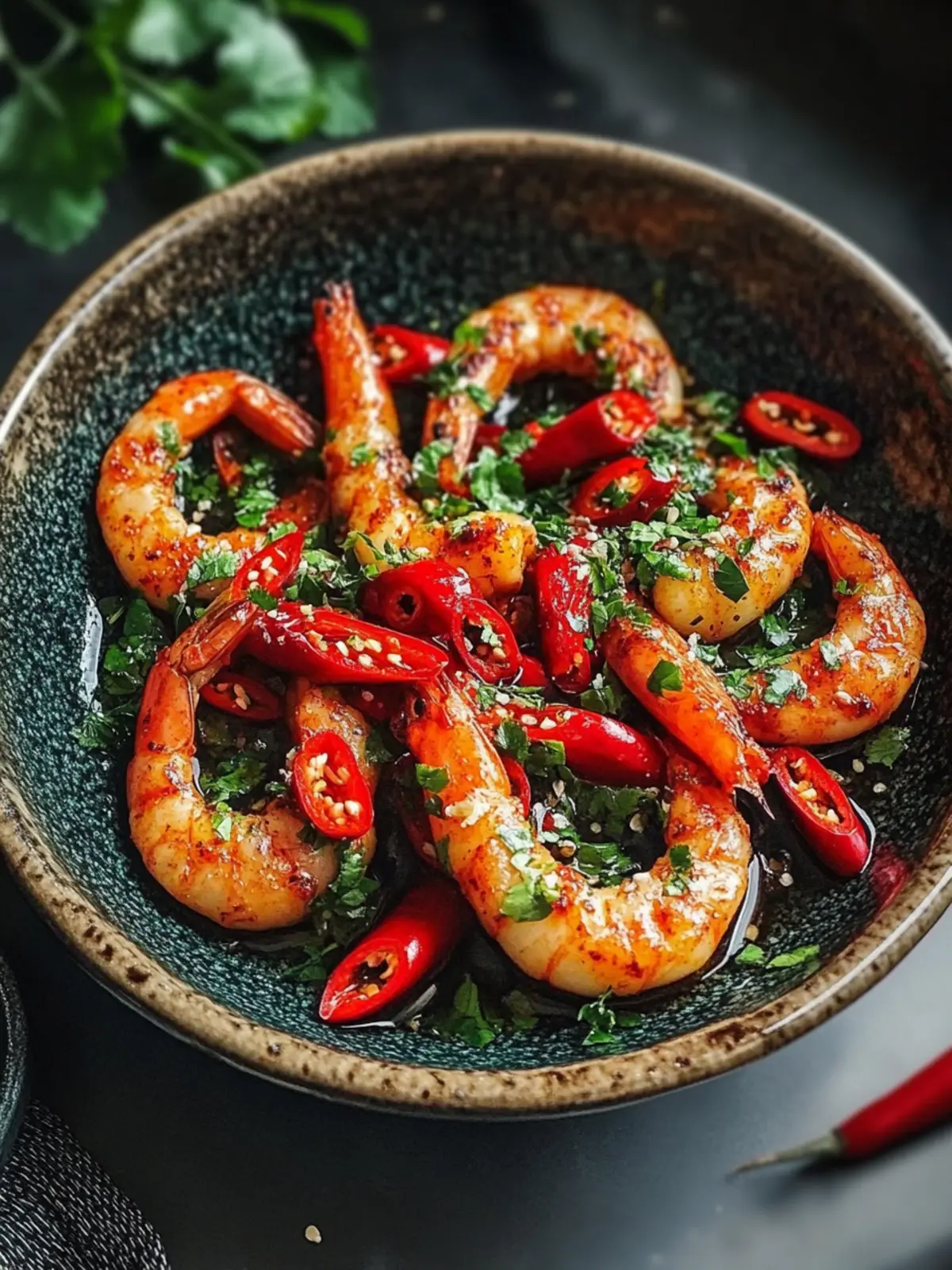 Schnell gebratene Shrimps in Knoblauchöl mit Chili für Genussmomente 2 Schnell gebratene Shrimps in Knoblauchöl mit Chili