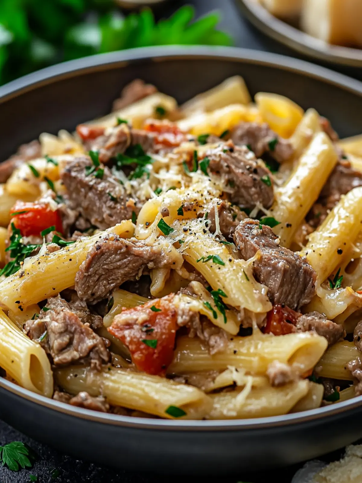 Köstliche Knoblauch-Rindfleisch-Pasta – Slow Cooker Genuss pur 2 Köstliche Knoblauch-Rindfleisch-Pasta – Ein Muss für den Slow Cooker Rezept