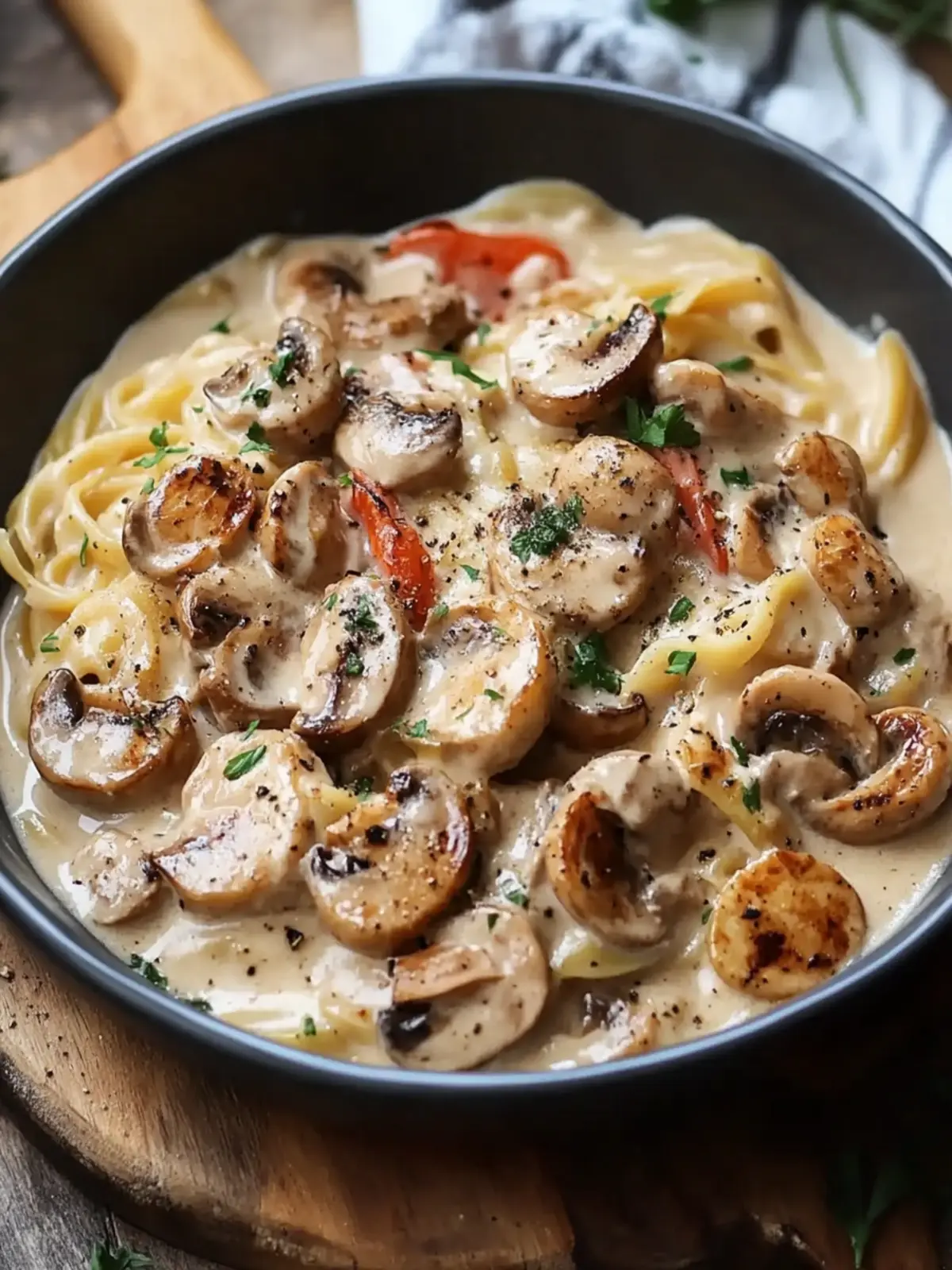 Schwarze Garnelen Stroganoff: Cremiger Genuss für jeden Tag 2 Schwarze Garnelen Stroganoff