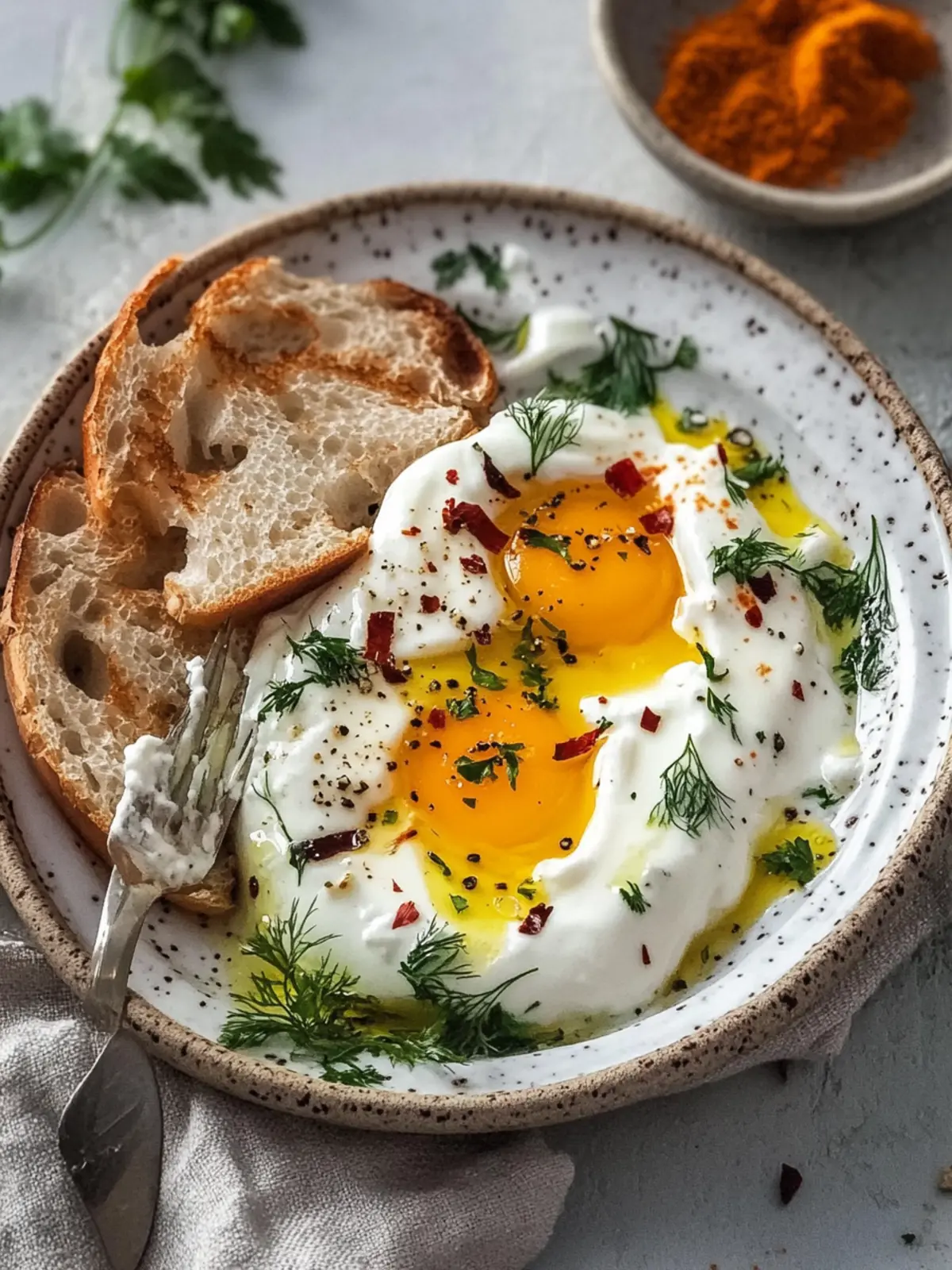 Çılbır: Türkische Eier mit cremigem Joghurt und Buttersauce, die begeistern 2 Çılbır: Türkische Eier mit cremigem Joghurt und Buttersauce