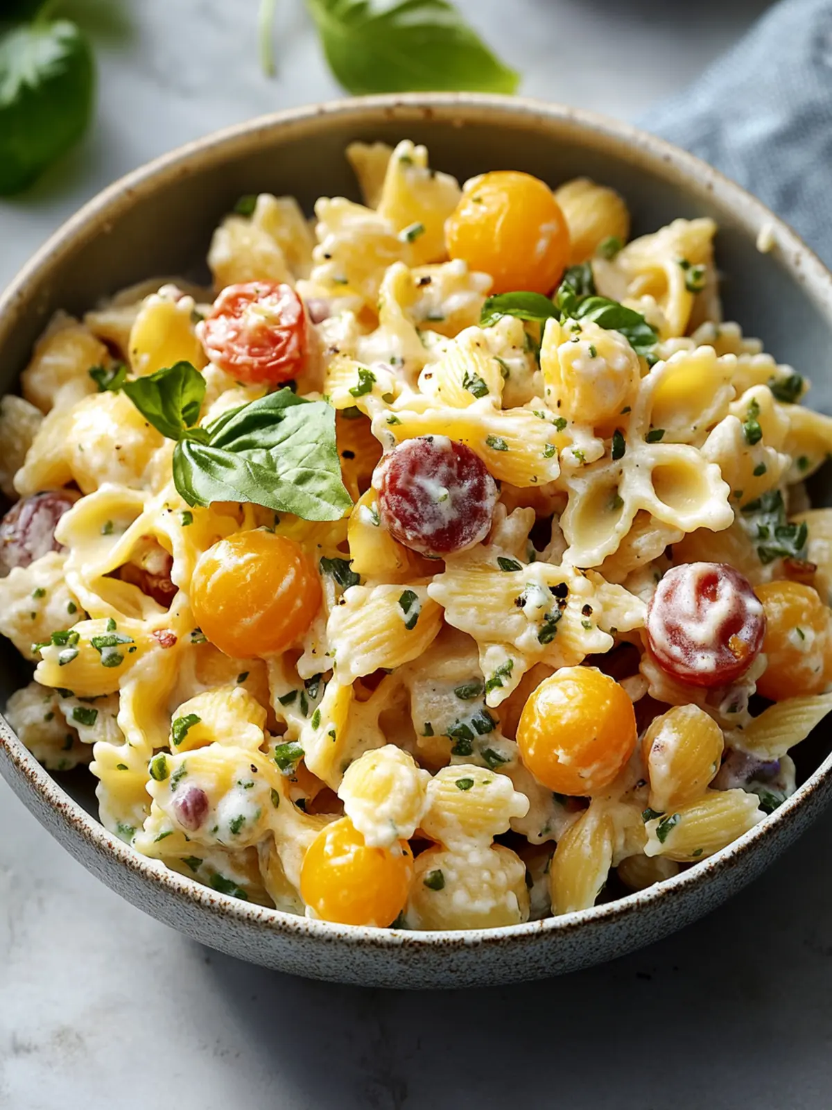 Cremiger Hähnchen-Pasta-Salat mit Trauben für entspannte Lunches 4 Cremiger Hähnchen-Pasta-Salat mit Trauben