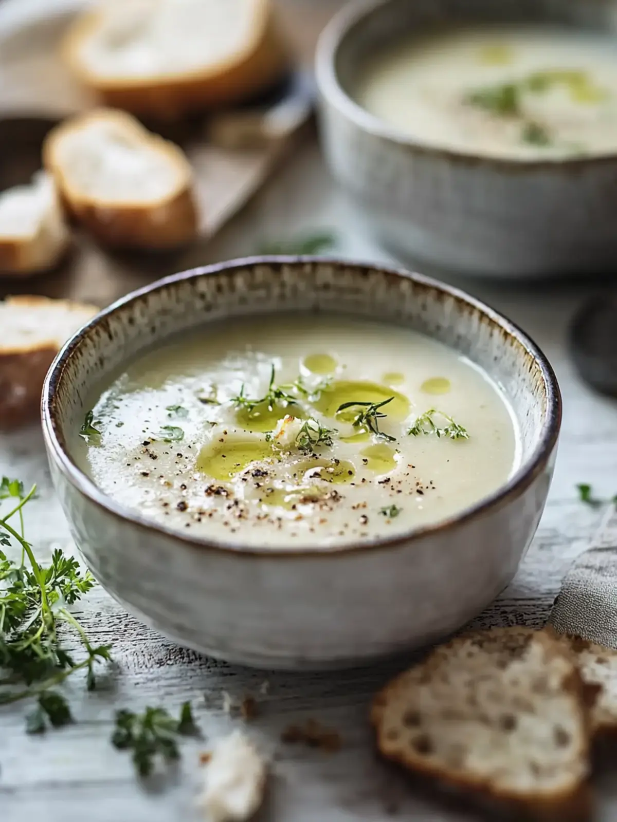 Ländliche Französische Knoblauchsuppe – Ein herzlicher Genuss 4 Ländliche Französische Knoblauchsuppe – Reichhaltige Rinderbrühe Delikatesse