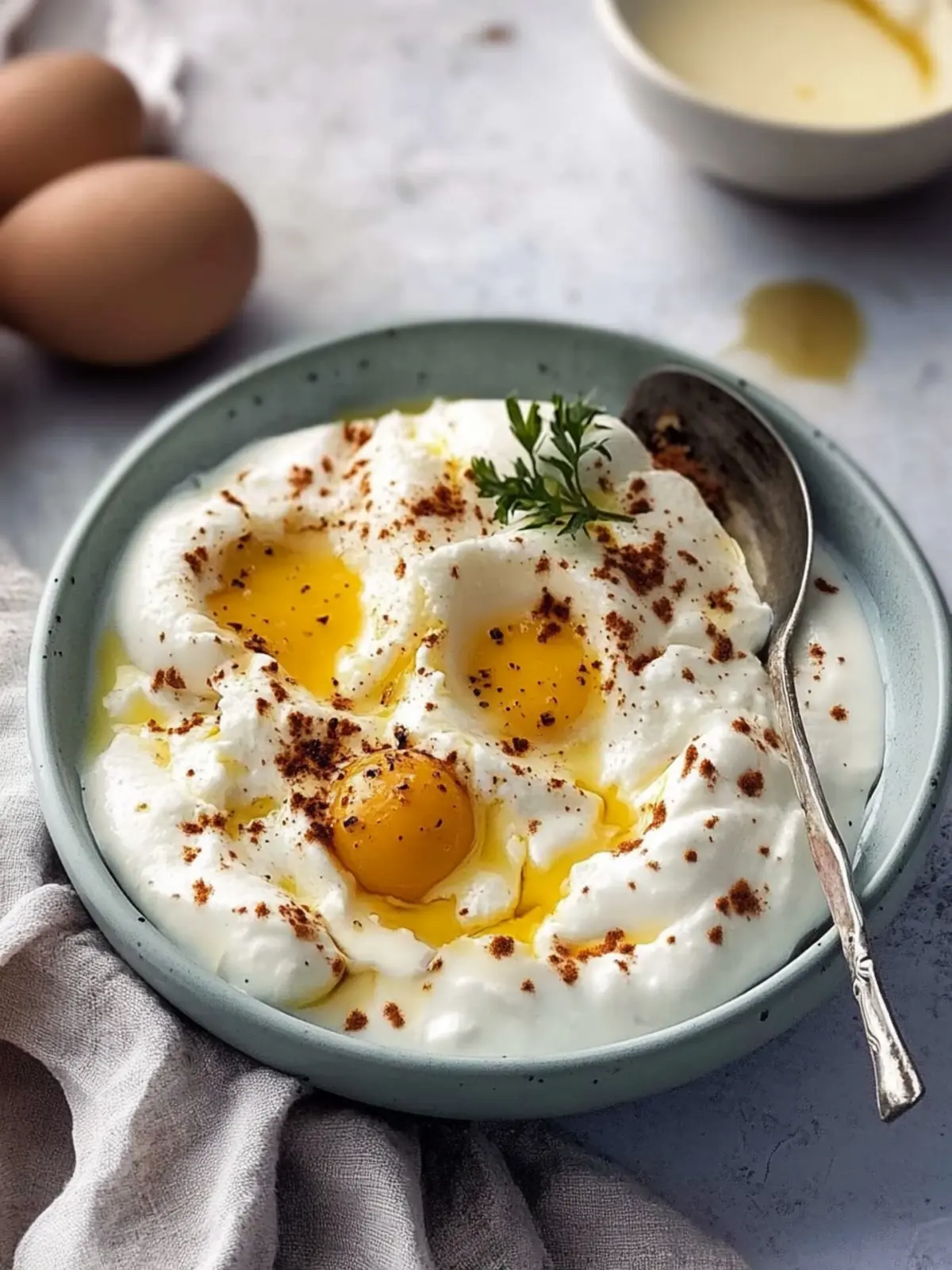 Çılbır: Türkische Eier mit cremigem Joghurt und Buttersauce, die begeistern 3 Çılbır: Türkische Eier mit cremigem Joghurt und Buttersauce