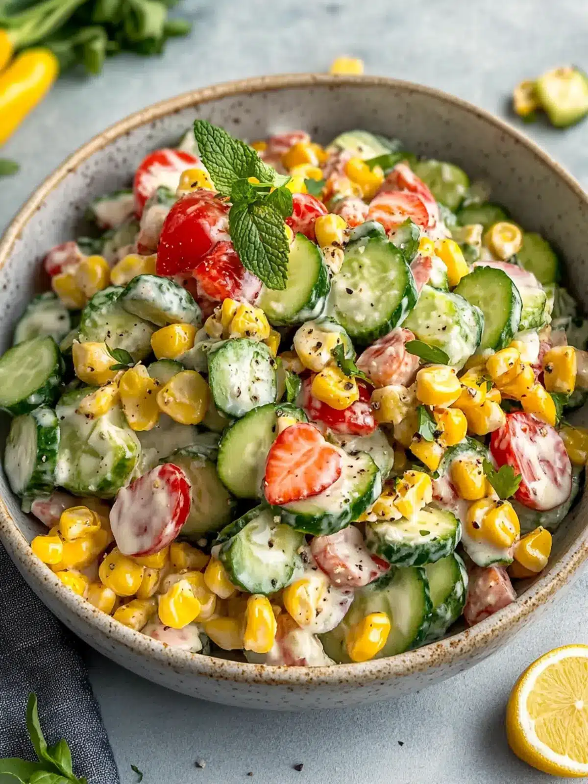 Strassenmais Gurkensalat Der Einfach Und Cremig Für Jeden Tag 3 Strassenmais Gurkensalat Der Einfach Und Cremig Ist
