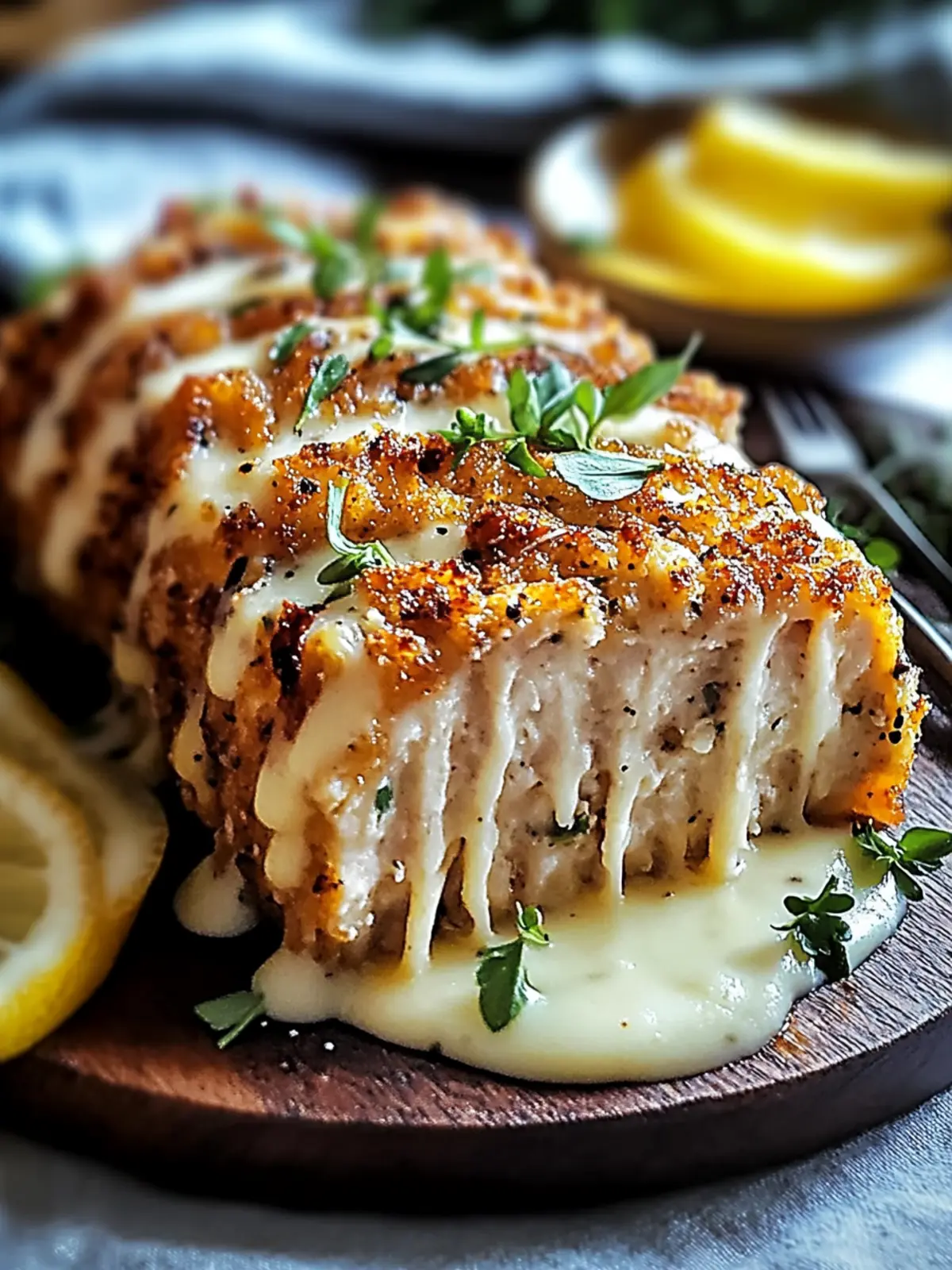 Herzhafter Hähnchen-Cordon-Bleu-Fleischlaib für Familienfreude 3 Herzhafter Hähnchen-Cordon-Bleu-Fleischlaib für gemütliche Familienabende