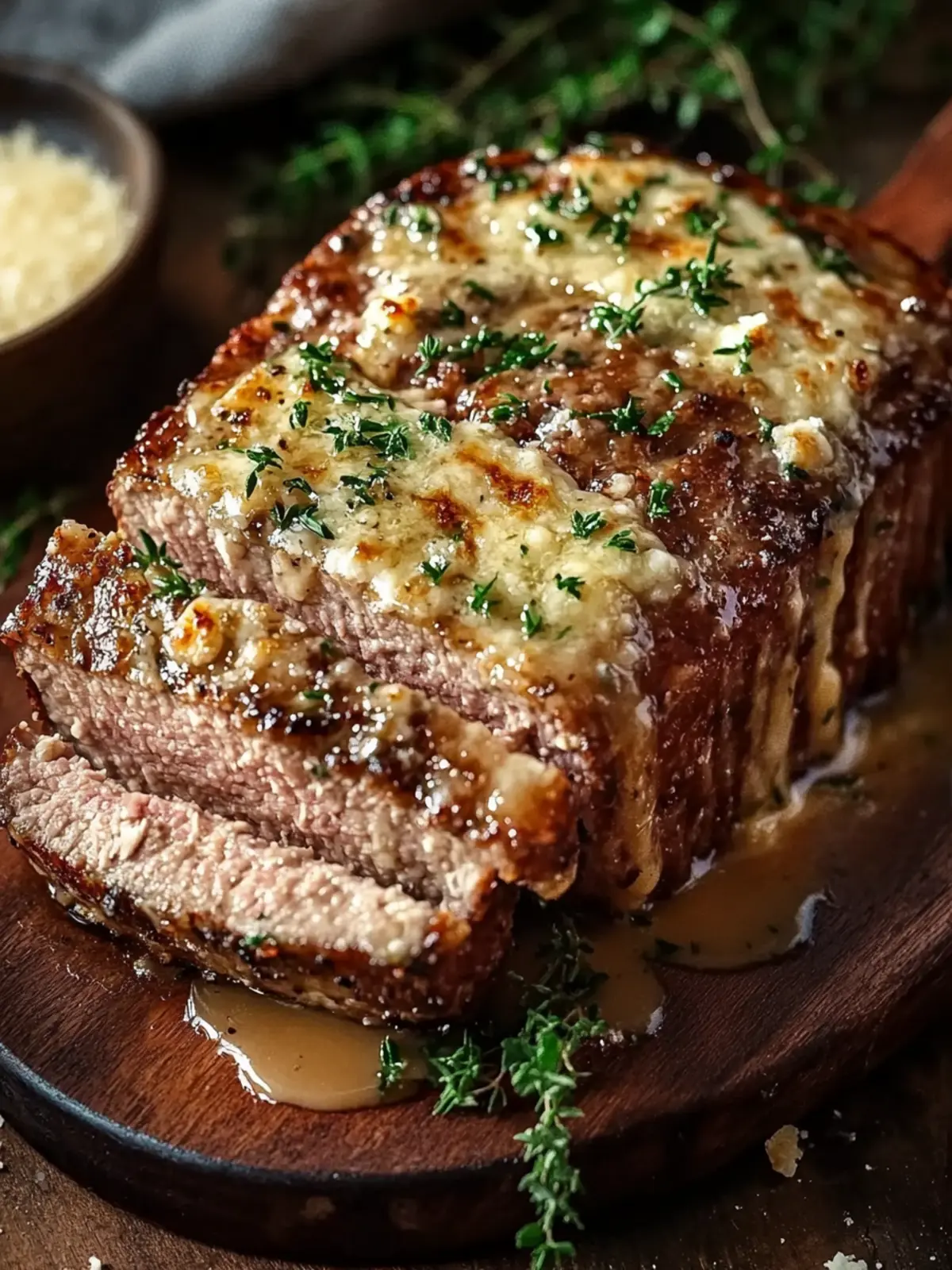 Knoblauch Parmesan Hackbraten