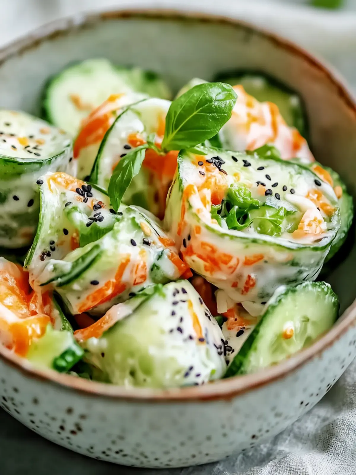 Kalifornische Rollgurkensalat: Erfrischende, leckere No-Cook-Delikatesse