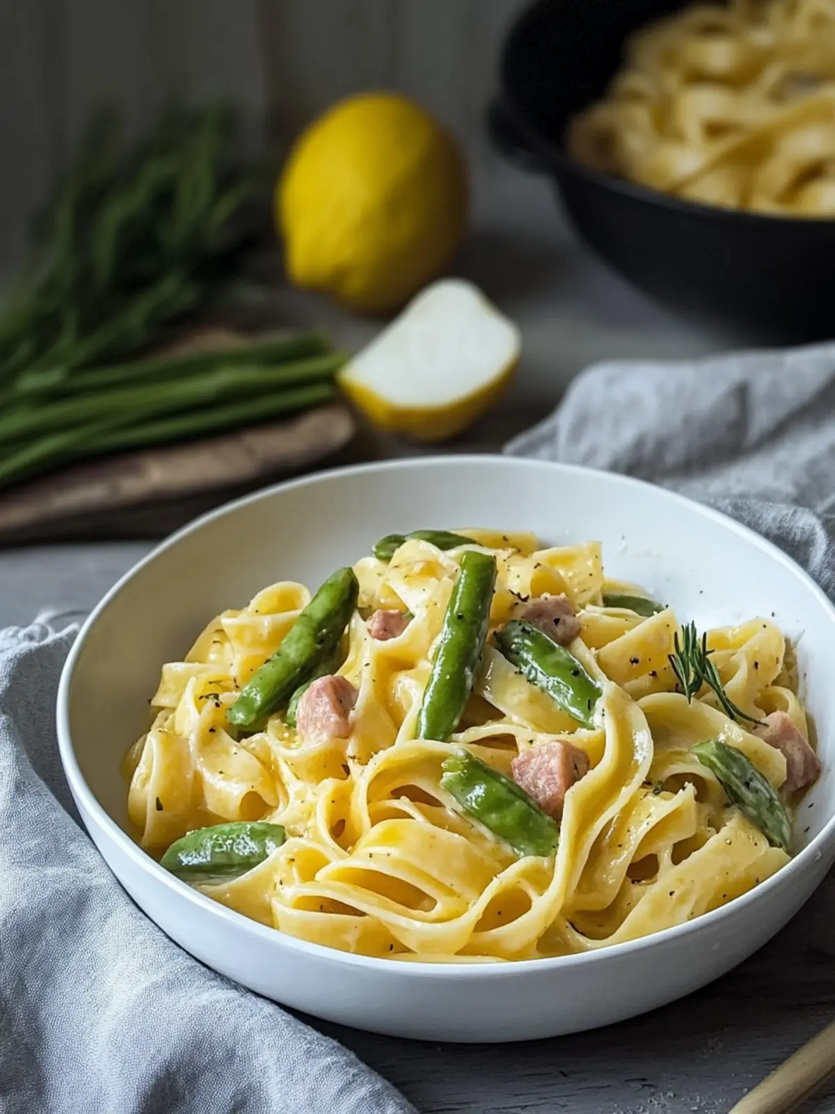 Schnelle cremige Spargel- und Schinkenpasta für Frühlingsgenuss 3 Cremige Spargel- und Schinkenpasta