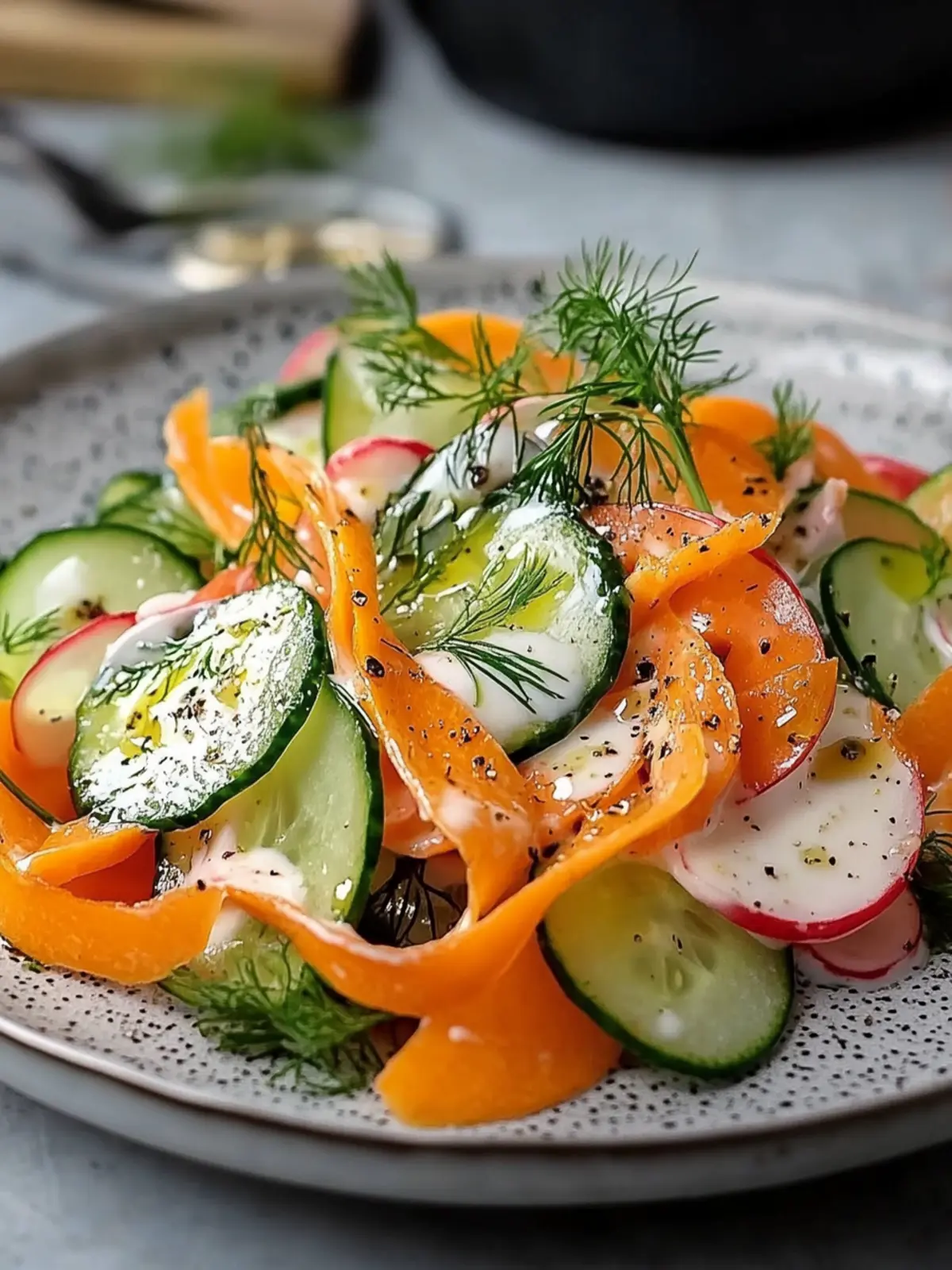 Karotten Gurken Band Salat: Frisch, Gesund und Schnell Genießen 2 Karotten Gurken Band Salat: Ein Erfrischendes & Gesundes Rezept