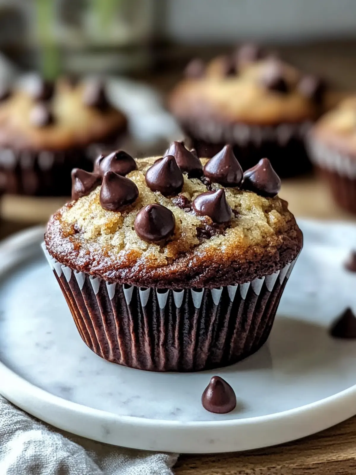 Schokoladenstückchen-Muffins: Fluffig, schnell und lecker! 3 Schokoladenstückchen-Muffins