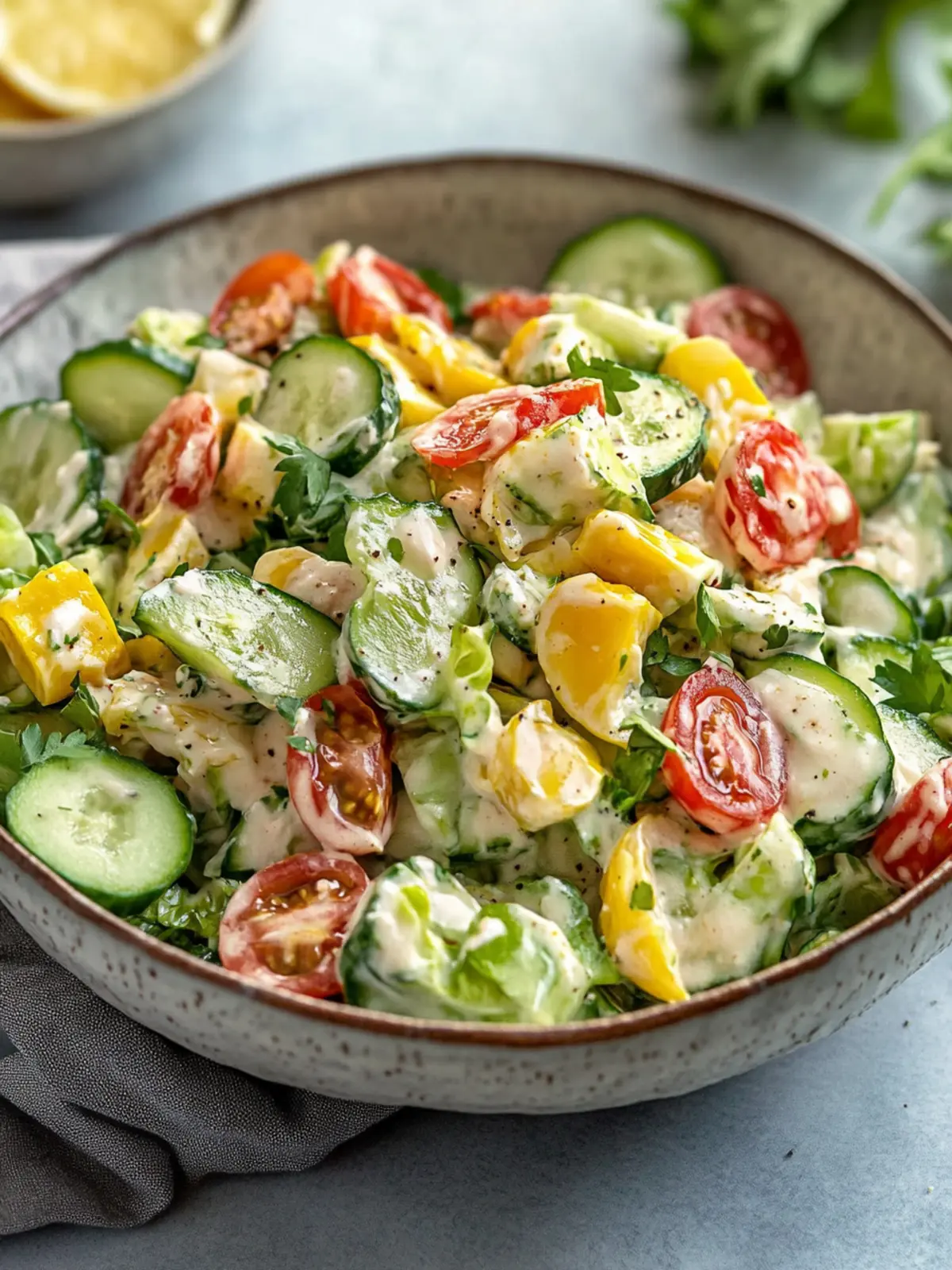 Strassenmais Gurkensalat Der Einfach Und Cremig Ist