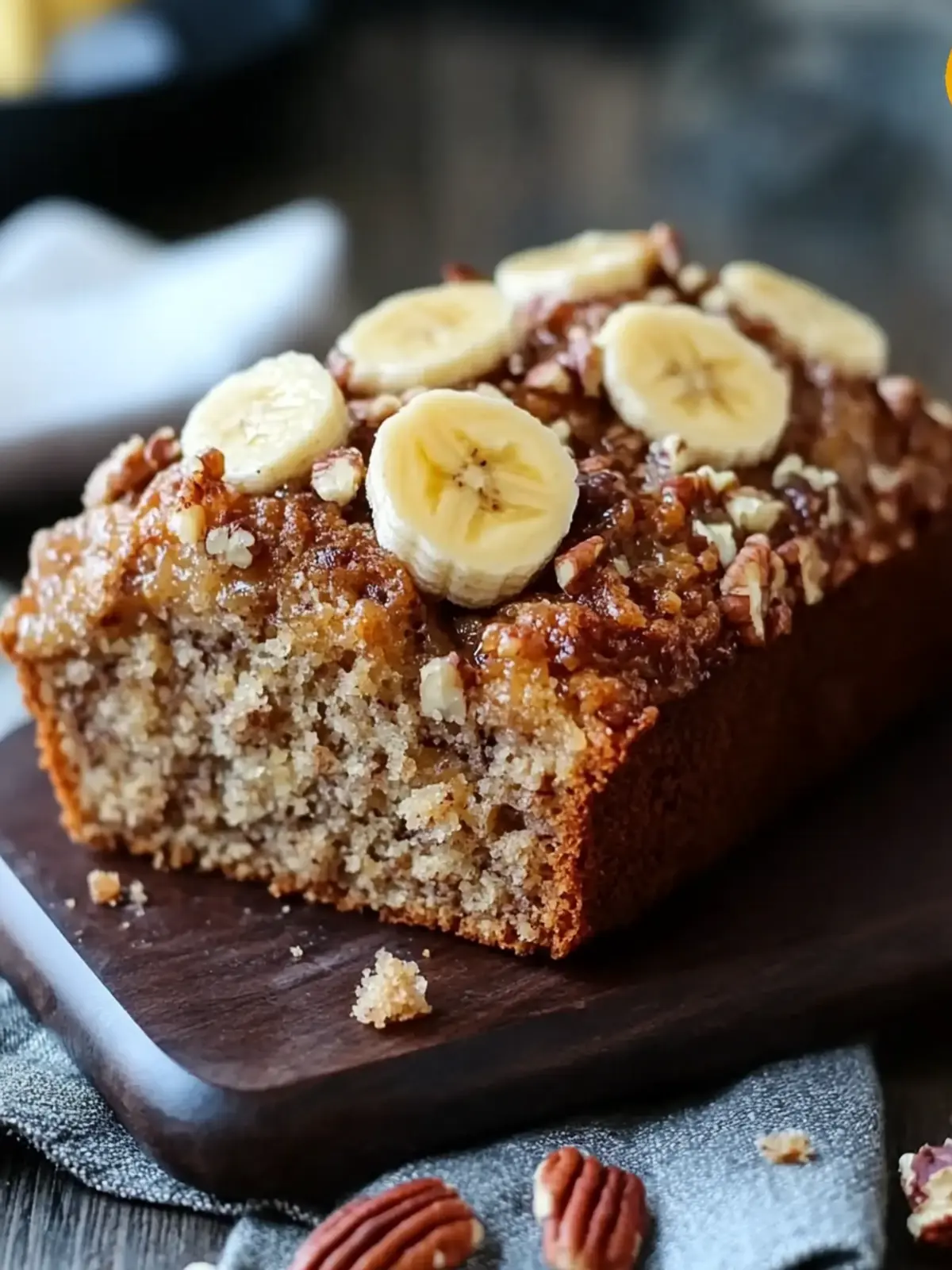 Braune Butter Bananenbrot Rezept mit knusprigen Pekannüssen 2 Braune Butter Bananenbrot Rezept mit einfacher knuspriger Pekannuss-Streusel-Topping