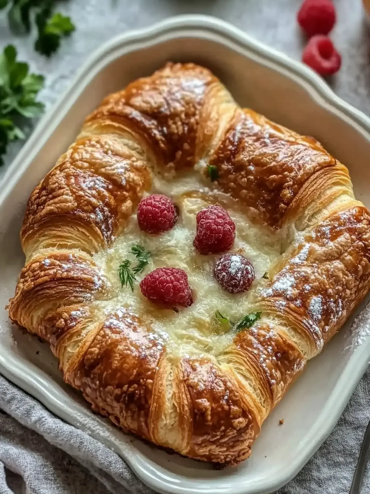 Cremiger Croissant Frühstücksauflauf für entspannte Morgen 4 Croissant Frühstücksauflauf