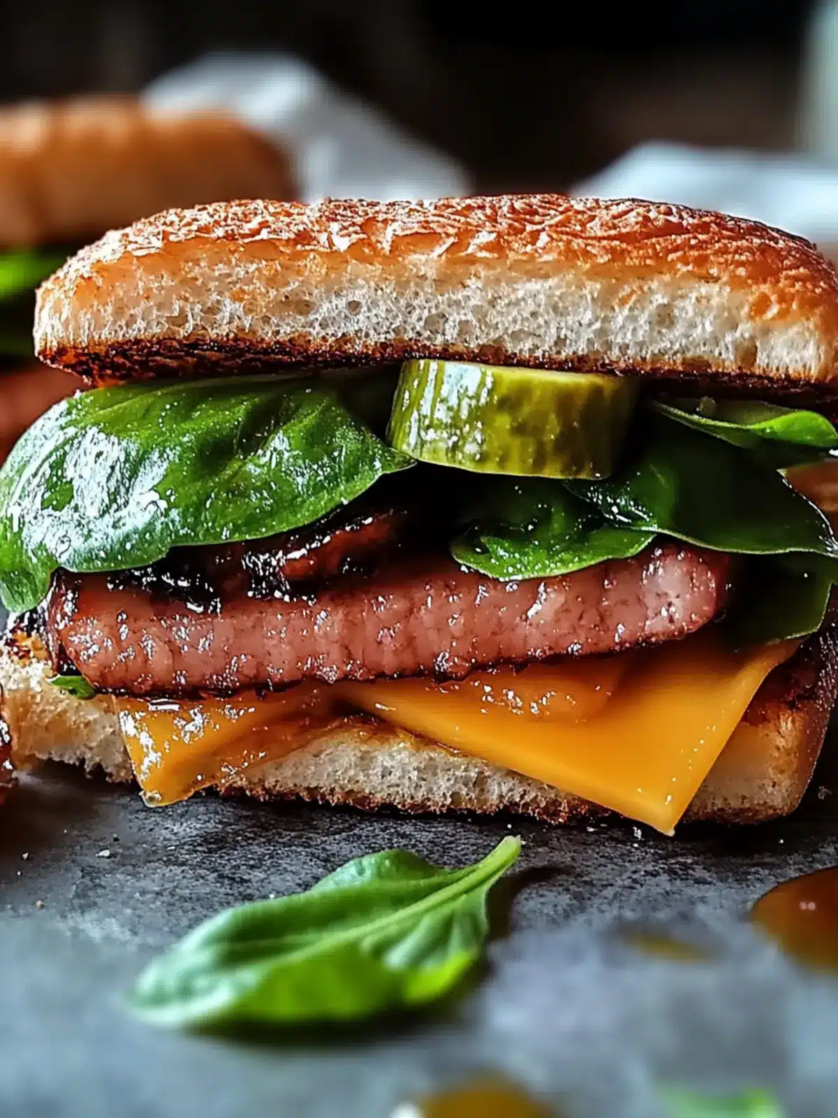 Herzhafter Hackbraten-Sandwich mit süß-saurer Glasur Freude genießen 5 Herzhafter Hackbraten-Sandwich mit süß-saurer Glasur Freude