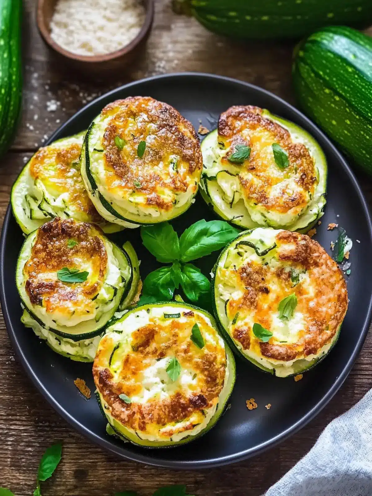 Krosse Zucchini-Puffer mit Parmesan – Schneller Genuss 2 Zucchini-Puffer