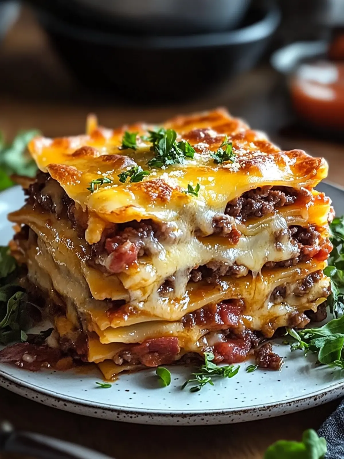Parmesan Knoblauch Speck Cheeseburger Lasagne – Ein Genuss! 4 Parmesan Knoblauch Speck Cheeseburger Lasagne
